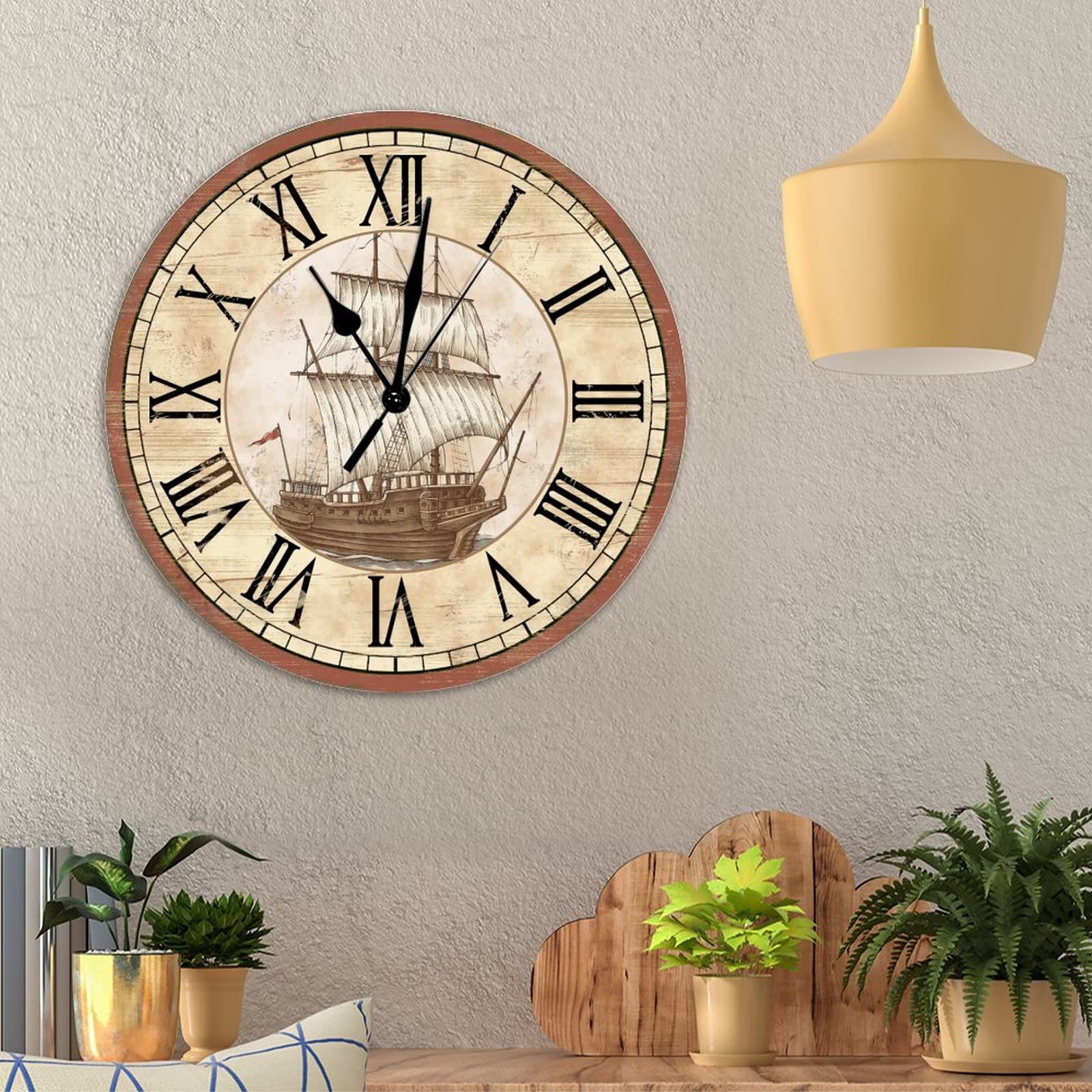 Horloge murale vintage de la marque ATO, modèle à balancier électromagnétique visible sous verre - Antiquités