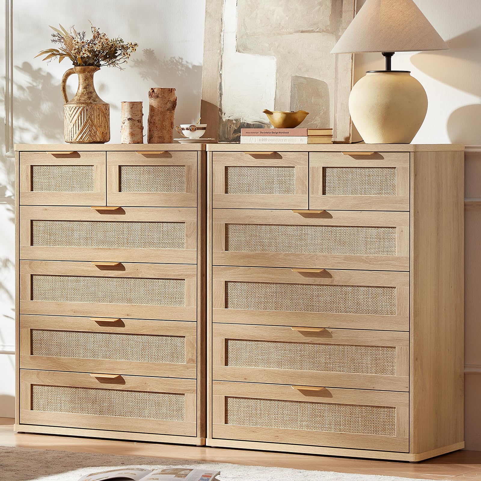cute boho dresser LEYAOYAO Rattan for Bedroom Set 2, 41