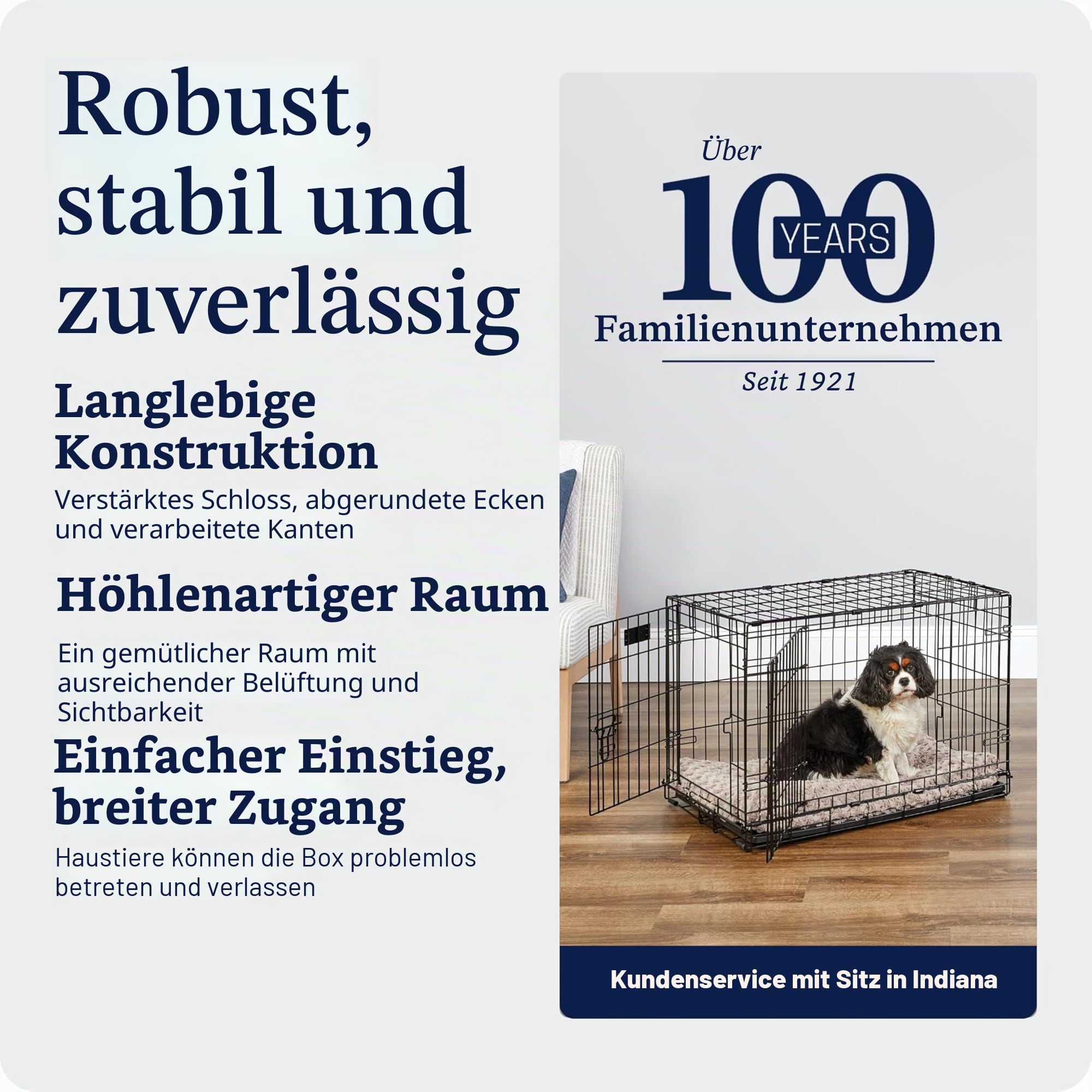 MidWest Homes for Pets iCrate Hundebox, klappbar, 2 Türen, Trennwand, auslaufsichere Bodenwanne, sichere Verriegelungen, Drahtgitterbox für mittelgroße Rassen, tragbar, robust, leichter Aufbau, 76 cm