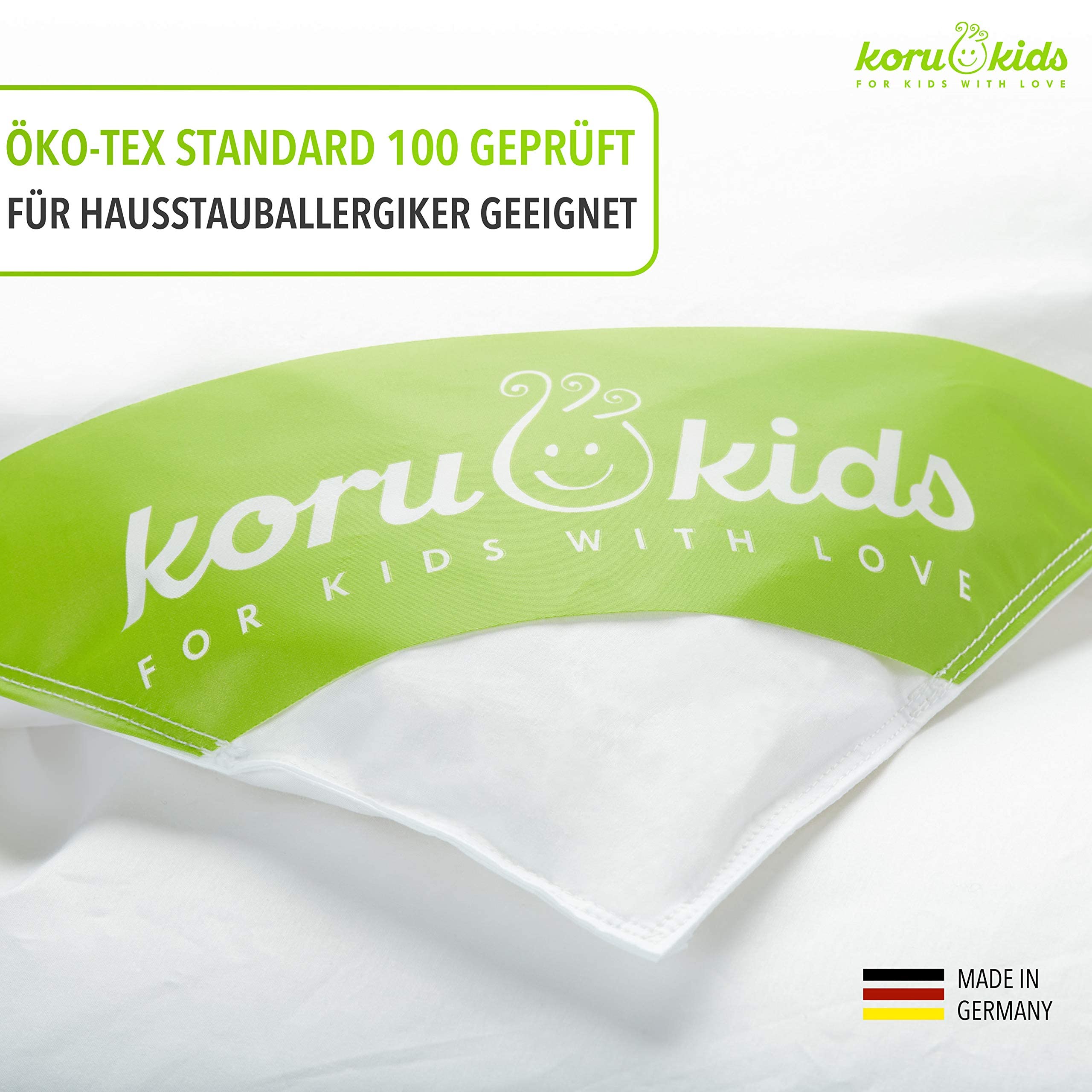 Koru Kids® Kinderwagendecke 80x80 cm 100% Daunen Winter bis 60 Grad waschbar Oeko-TEX Füllmenge 250g