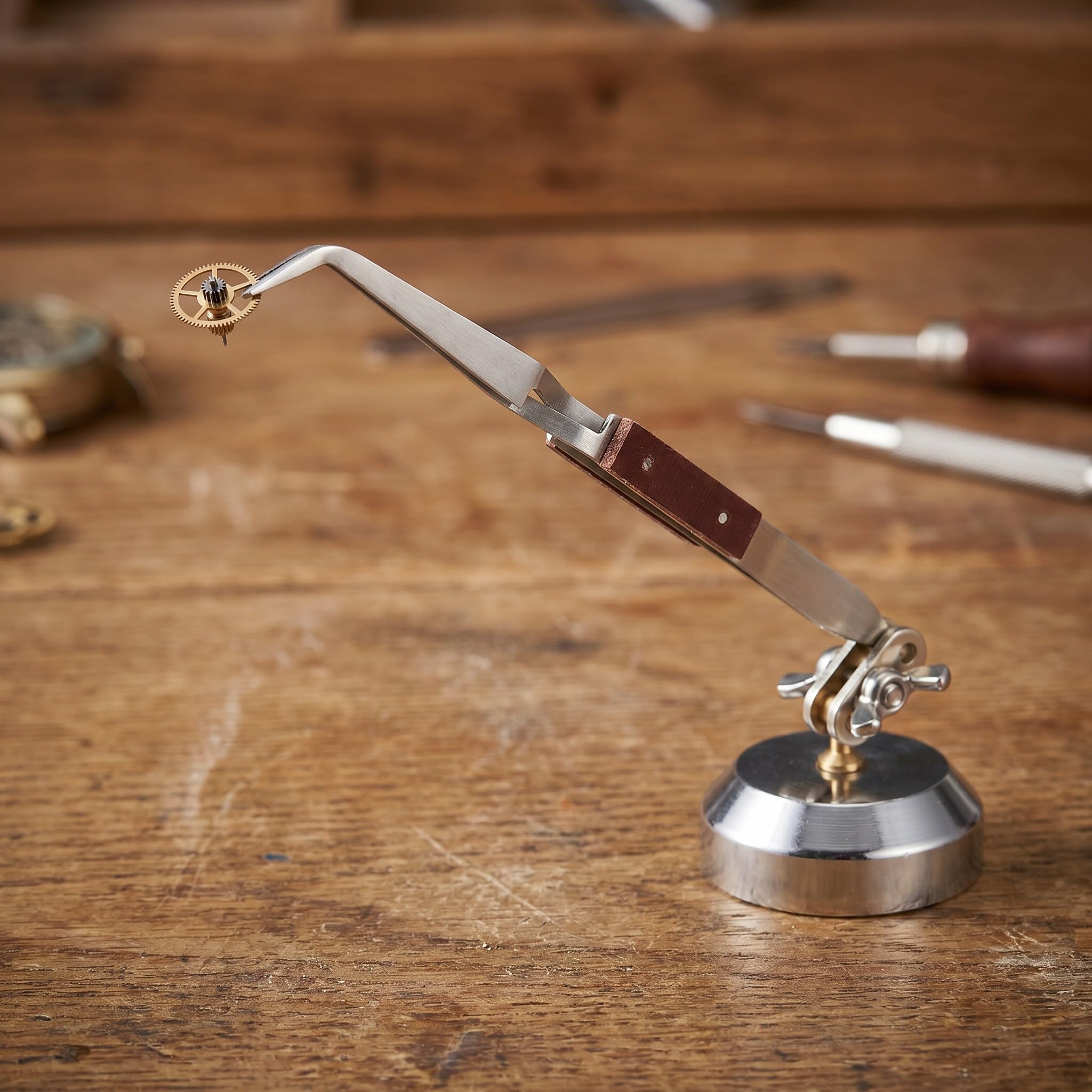 2 Piezas Pinzas de Rebote para Joyería y Relojería con Puntas Rectas y Curvas, Acero al Carbono Resistente al Calor, Diseño Ergonómico para Modelismo y Manualidades DIY