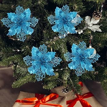 クリスマスツリー 飾り 人工花 造花 フラワー オーナメント 装飾 12個 クリスマスツリー 飾り 人工花 造花 フラワー オーナメント 装飾 12個