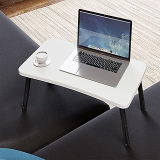 interGO Beyaz Renkli Laptop Katlanabilir Yatak Koltuk Üstü Kahvaltı Bilgisayar Sehpası - Beyaz