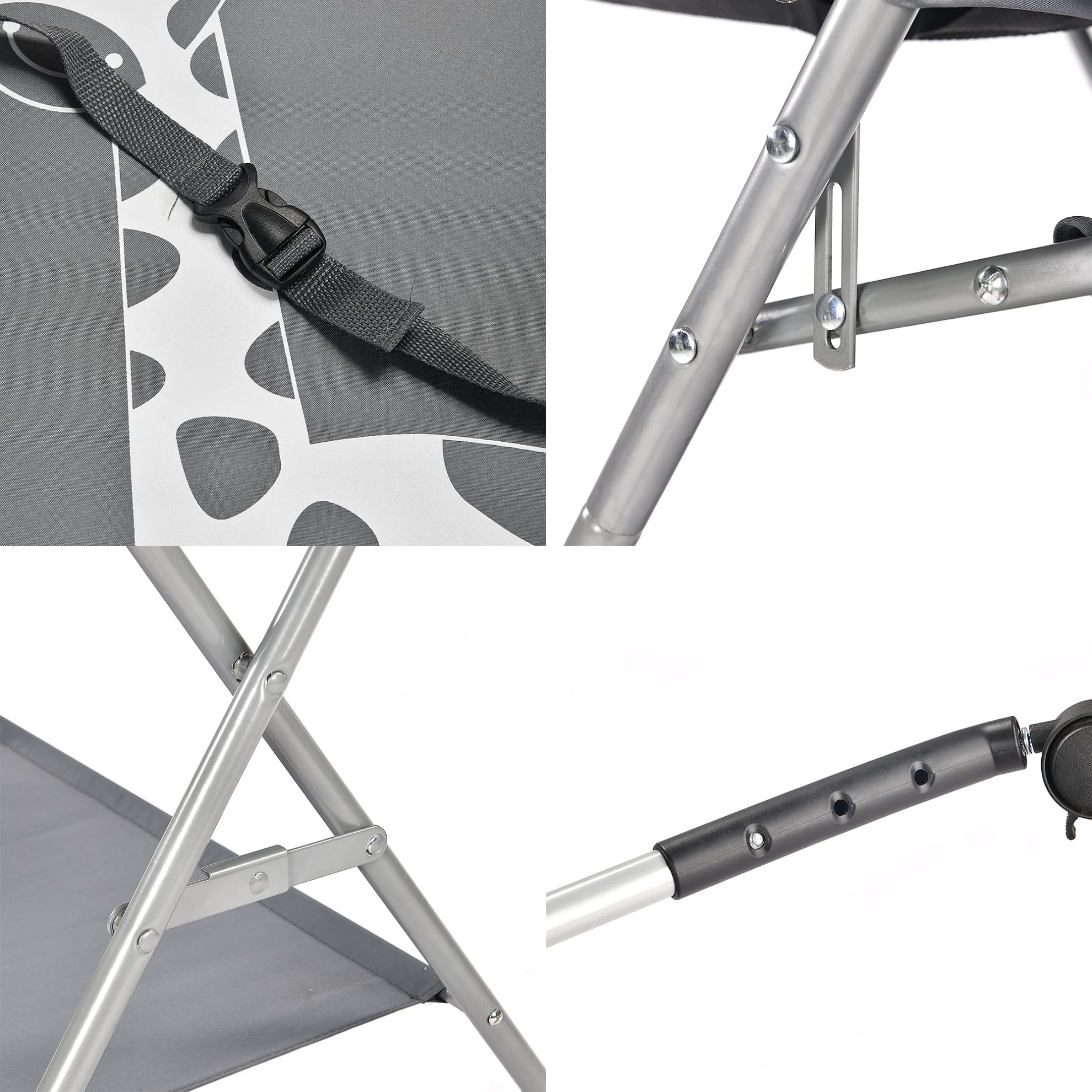 SHISHI Fasciatoio Portatile Pieghevole, Fasciatoio a Piedi per Neonati, Fasciatoio da Viaggio, Materassino Fasciatoio Impermeabile e Lavabile, Protegge la Vita (80×65×(93-99) cm, Grigio-argento D)