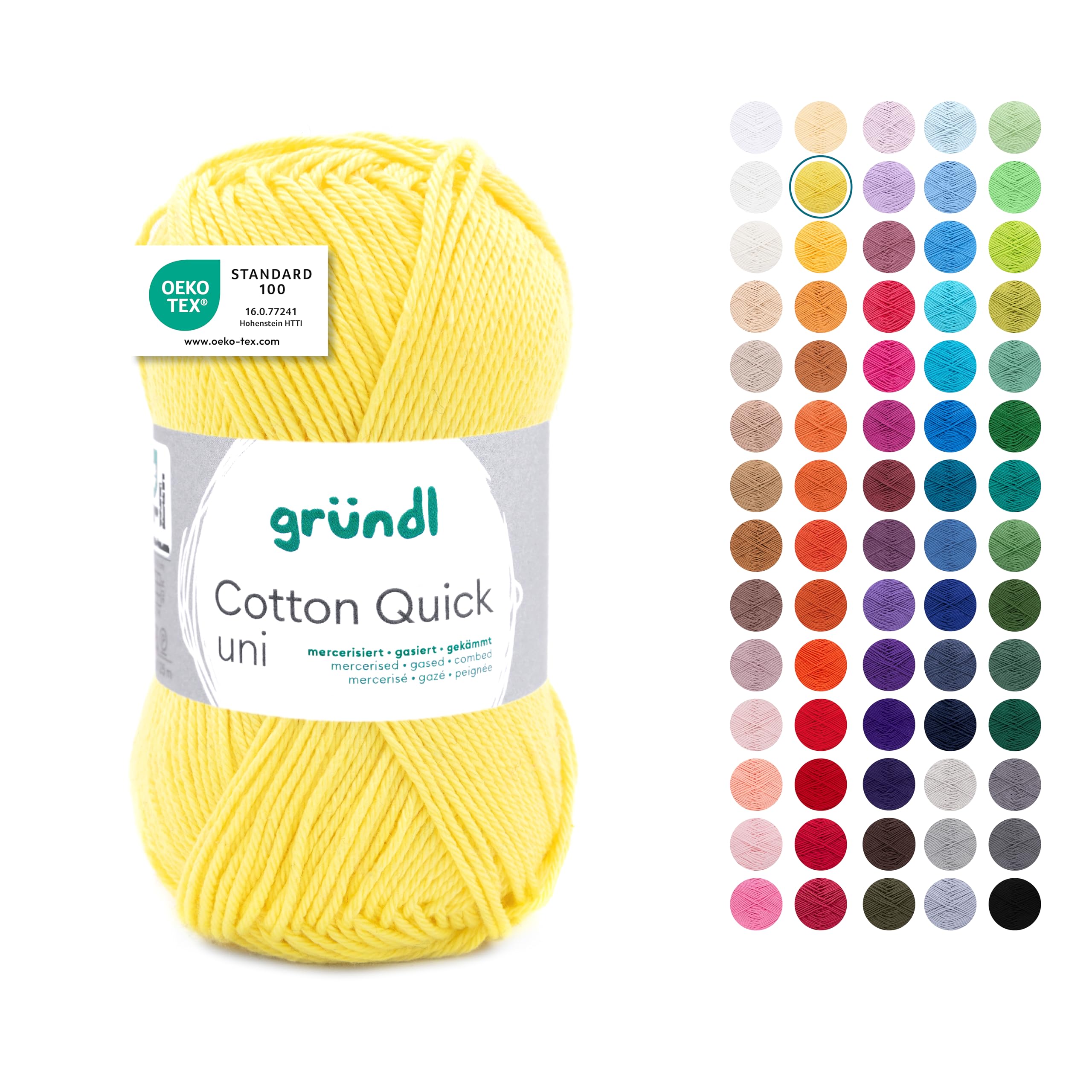 Gründl Wolle Cotton Quick uni Häkelgarn 1 Knäuel