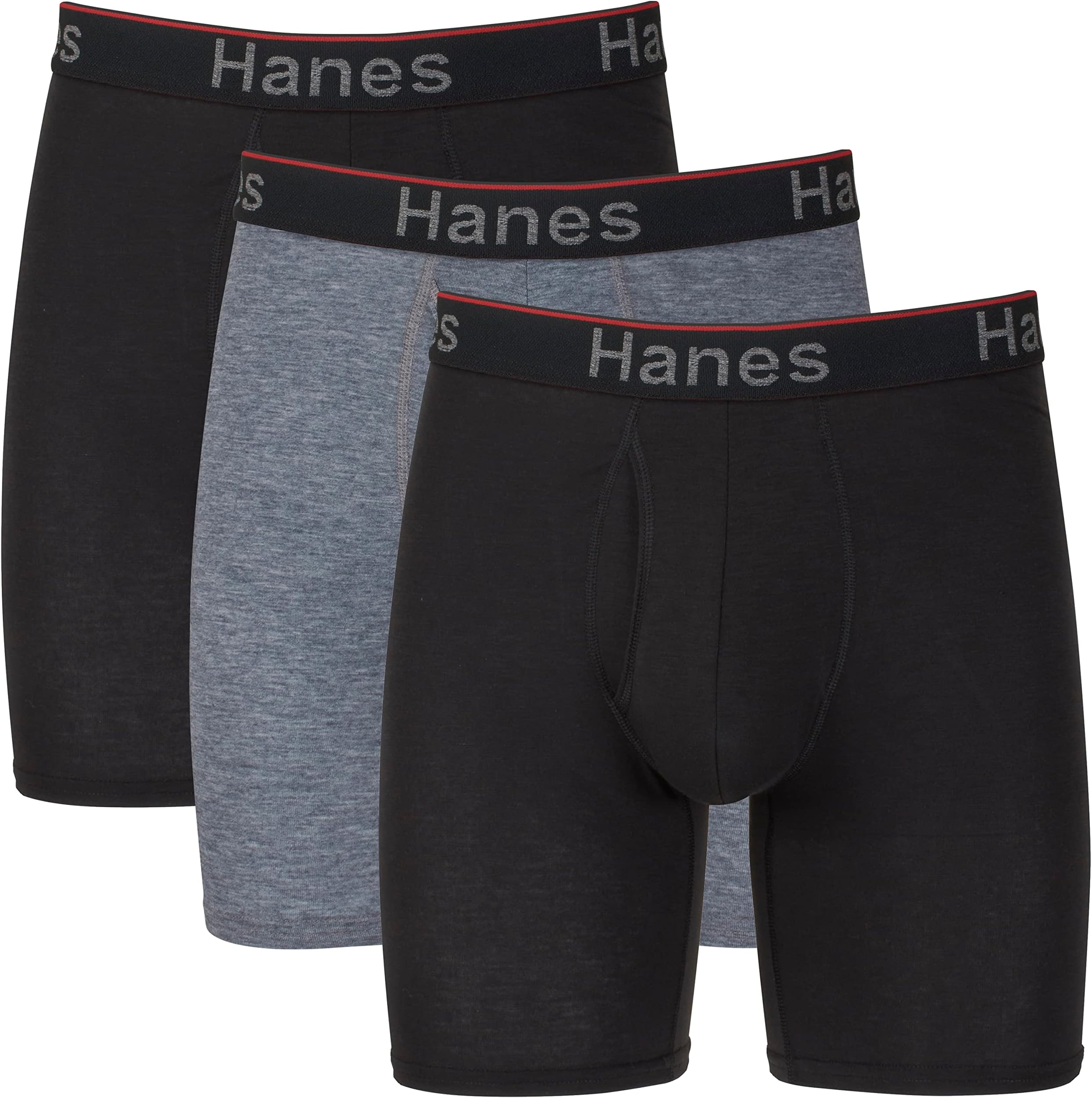 Men's Underwear Boxer Briefs 3-Pack, Total Support Pouch, Sexy Men's Underwear, Long or Short-Leg Boxer Briefs