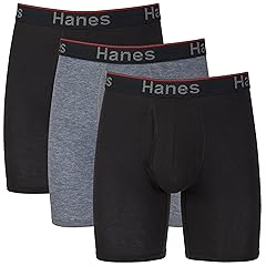 Total Support Pouch Men's Boxer Brief Underwear, Anti-Chafing, Moisture-Wicking Odor Control, 3-Pack (Reg or Long Leg)