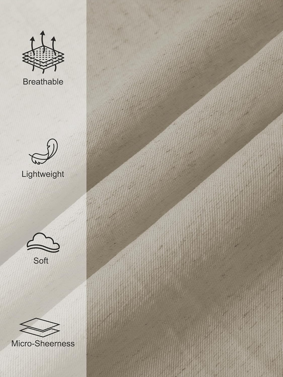 Tapata Men's Linen Casual Dress Pants Lightweight Elastic Waist Slacks Straight Leg Regular Fit Trousers for Work Business - Image 9