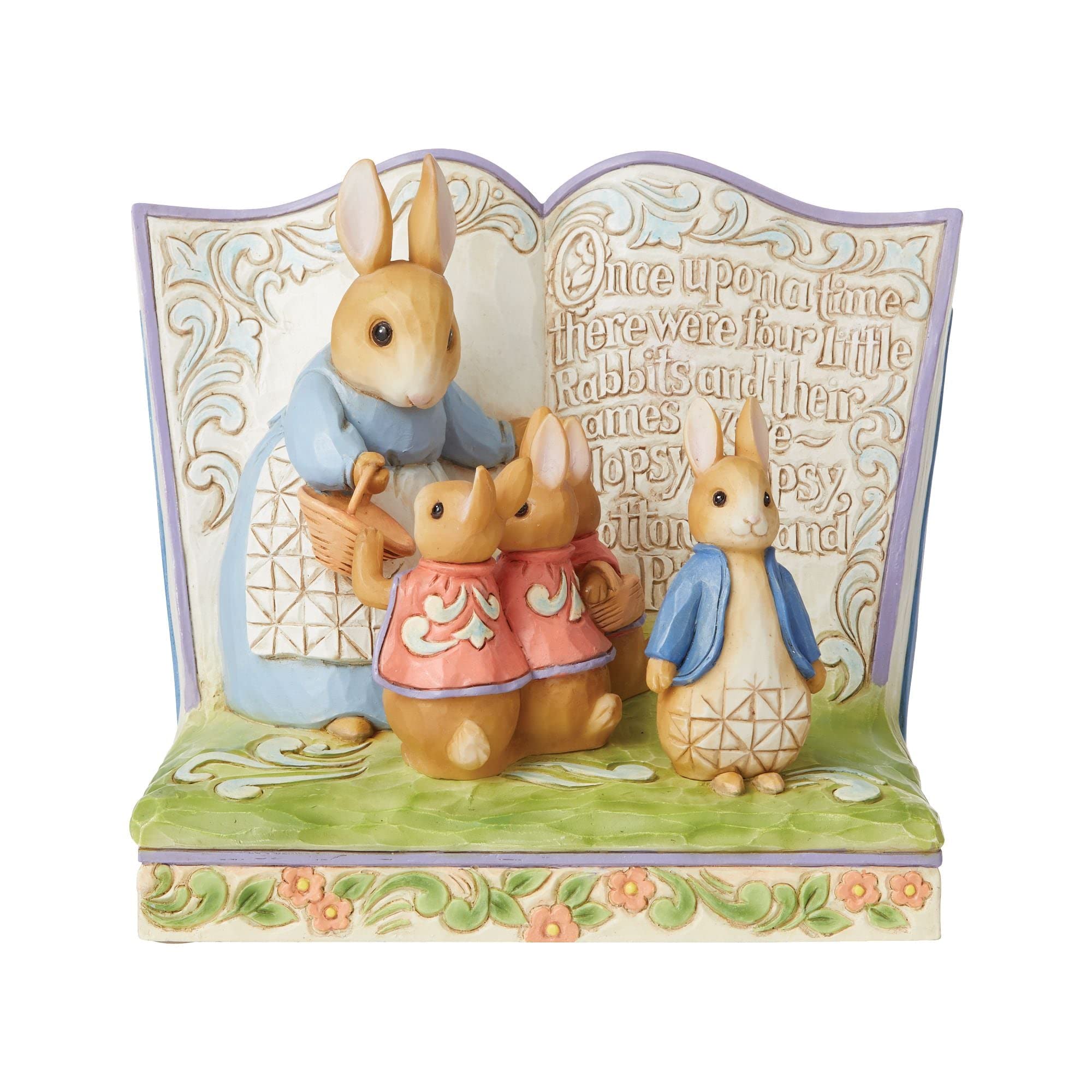 Enesco Beatrix Potter by Jim Shore The Tale of Peter Rabbit Storybook Figurine, 5.25 Inch, Multicolor