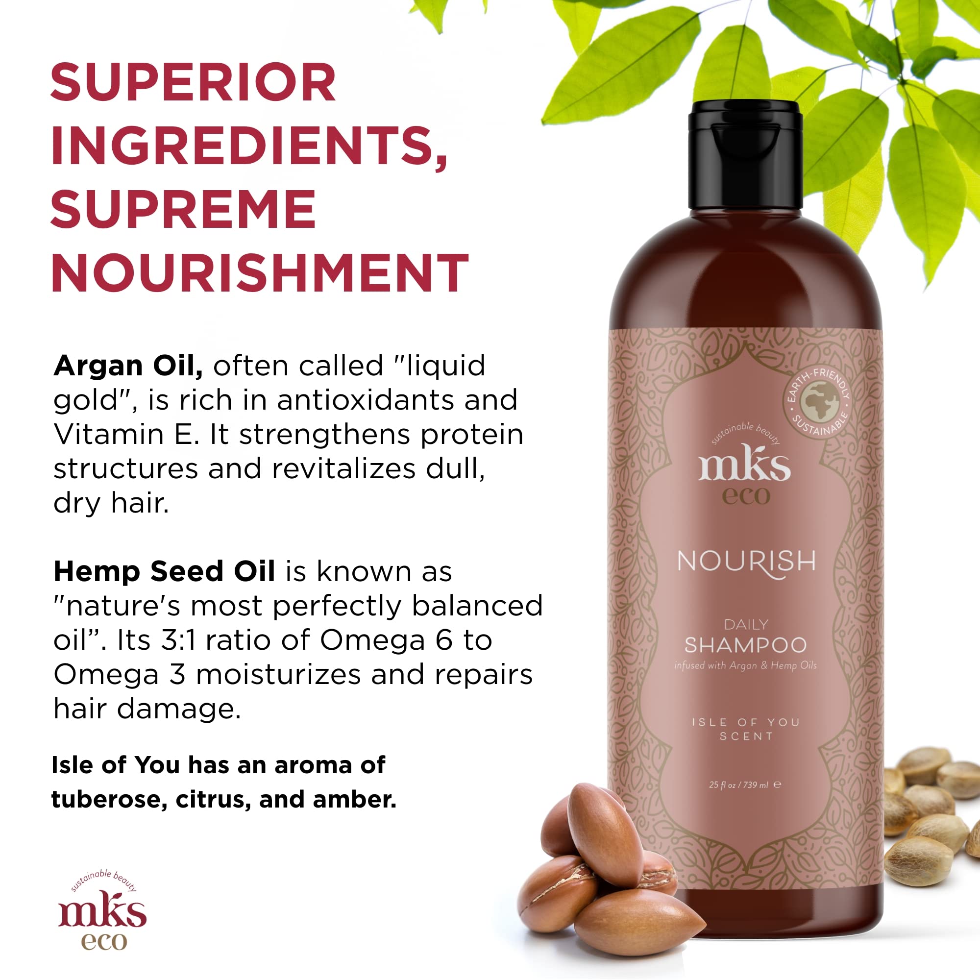 Earthly Body MKS eco Nourish Shampoo for Fine and Color-Treated Hair