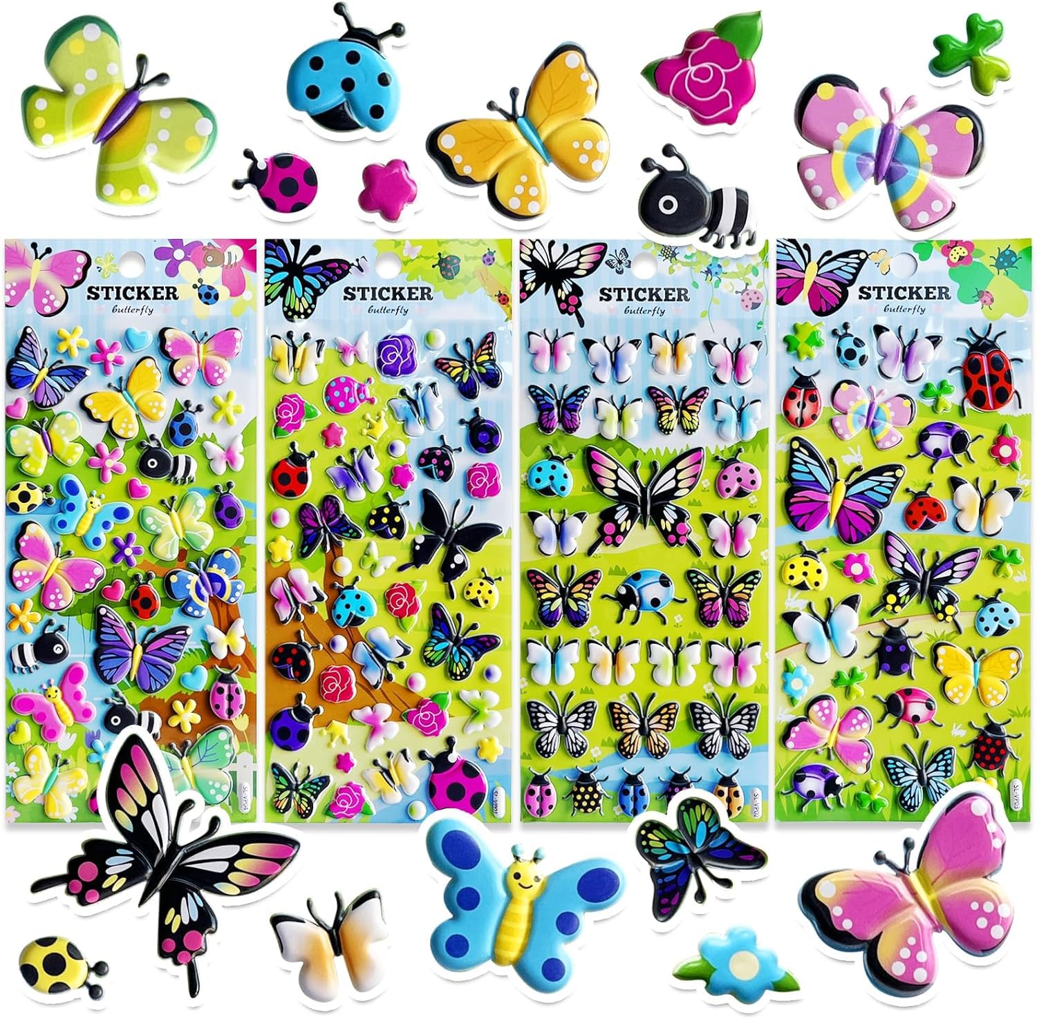 PLUSPOINT 3D Puffy Butterfly Stickers for Kids Toddlers, Foam Stickers for Crafts Scrapbooking, Phone Case, Laptop and project Decoration Self Adhesive Foam Stickers for Boys, Girls,4 Pack (Butterfly) (B0D2KWGPGH) Amazon Price History, Amazon Price Tracker