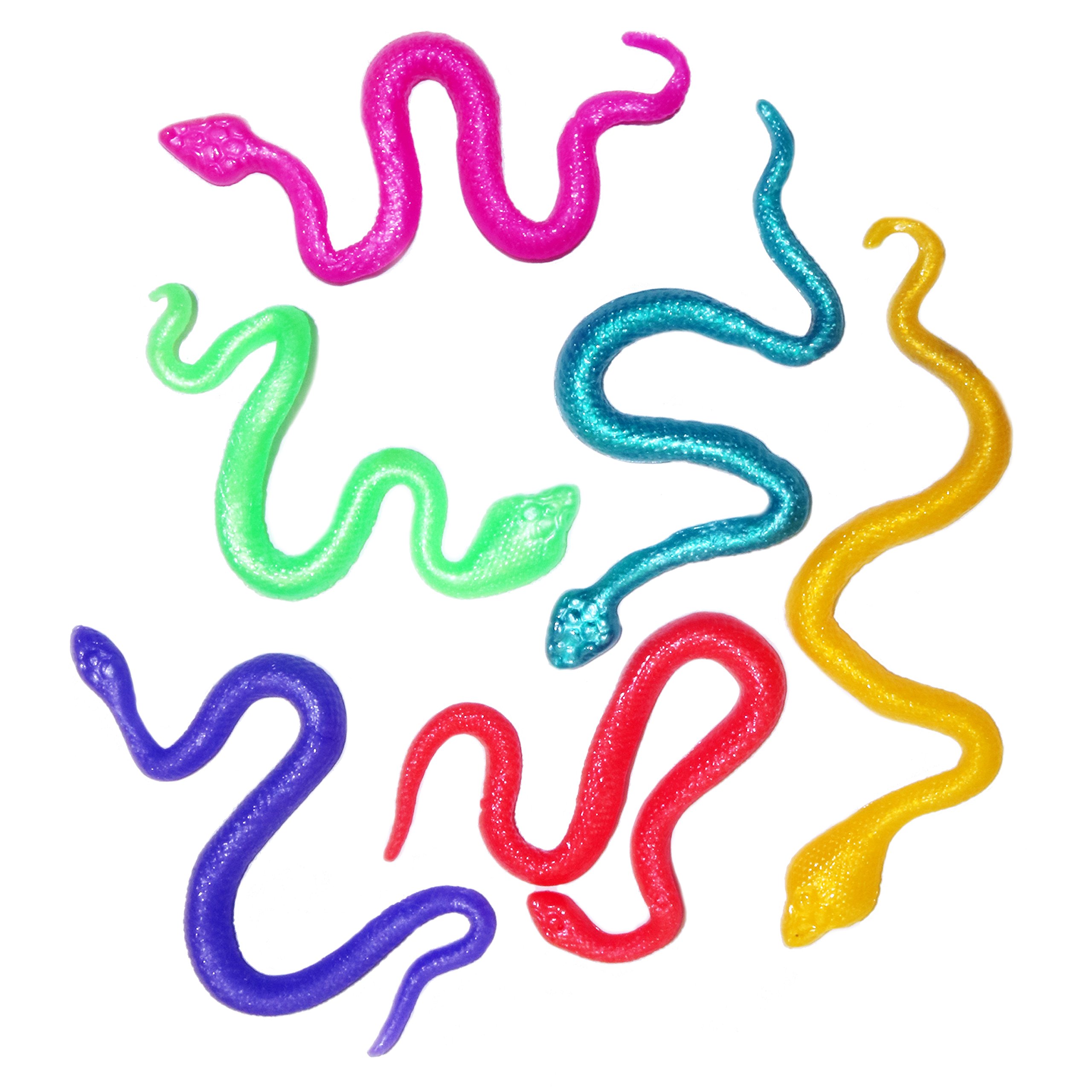 Henbrandt 12 Stretchy Snakes - Assorted Colours (Pack of 4)