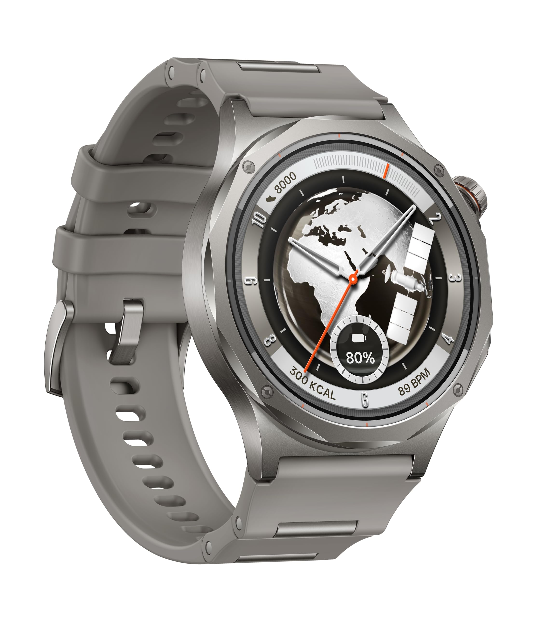 OPPO Watch X3 Smartwatch con Wear OS, Pantalla AMOLED 1.5”, Batería hasta 16 días, ECG y Salud en 60s, GPS Dual, Resistente IP69/5ATM, Titanio y Cristal Zafiro, Misty Titanium
