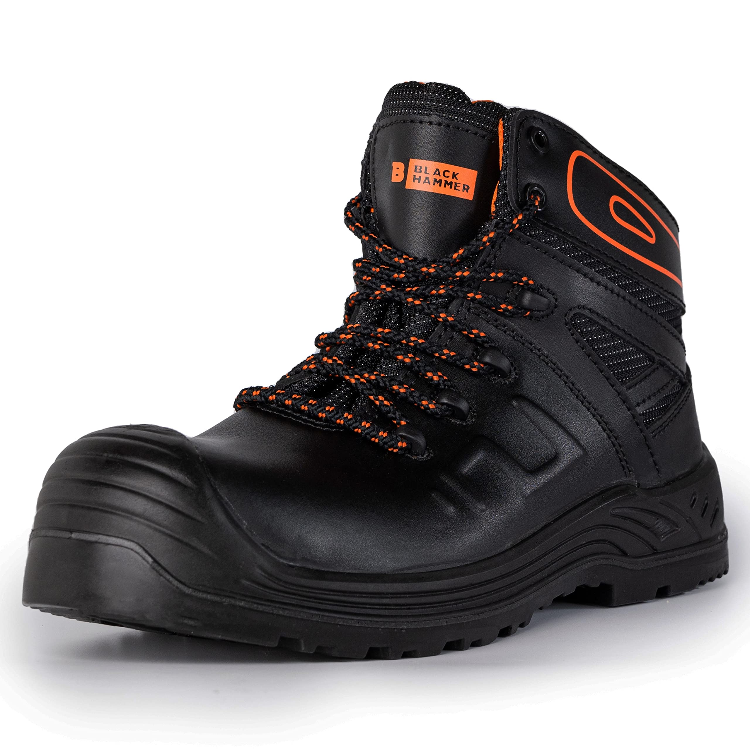 Black Hammer Mens Composite Lightweight Safety Boots Non Metal Toe