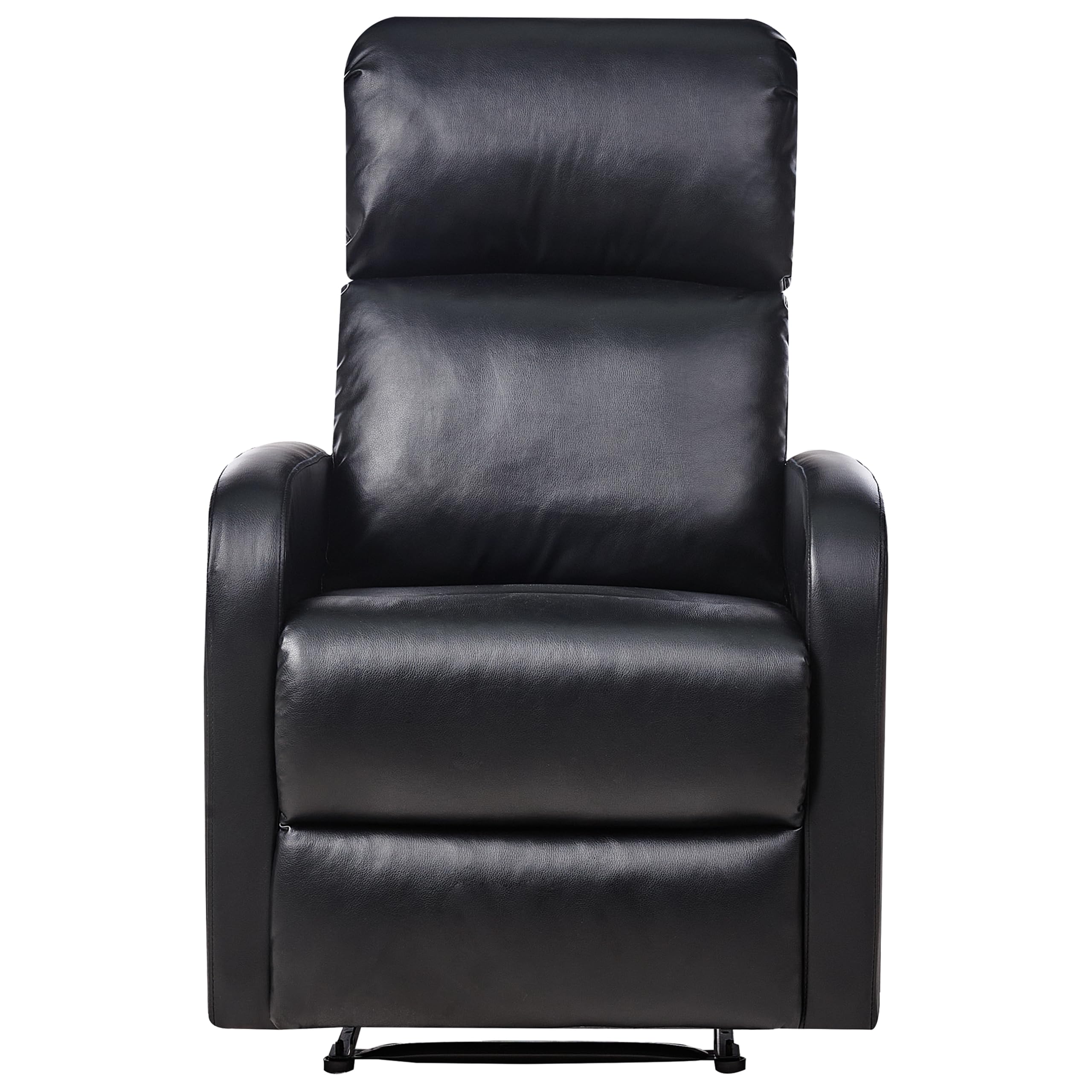 Fauteuil Relax Beliani VIRRAT – Cuir PU Noir – Avec Port USB – Inclinable – Neuf En Boîte