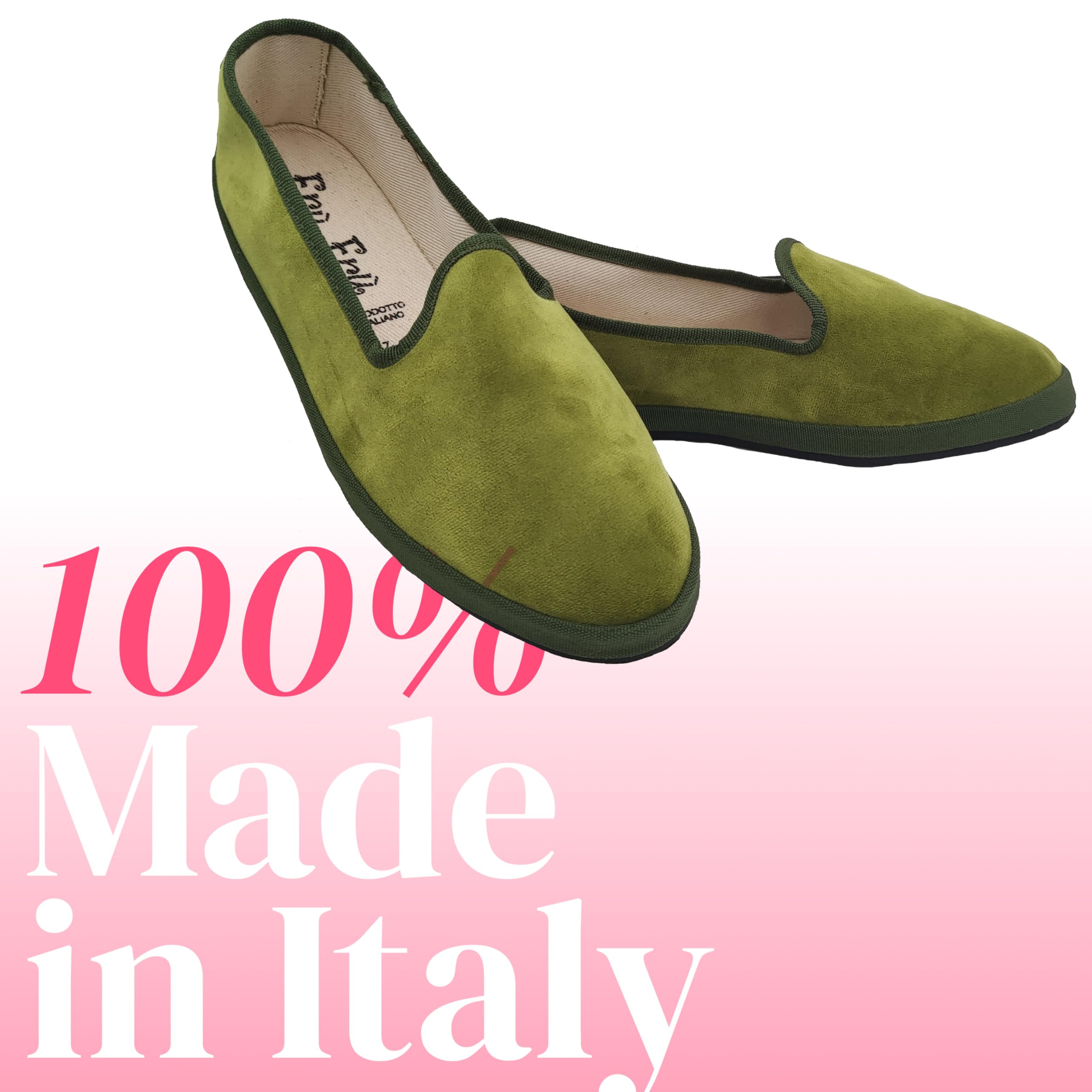 Le Originali Friulane in Velluto Scarpe Fondo Carrarmato Ballerine Donna 100% Made in Italy