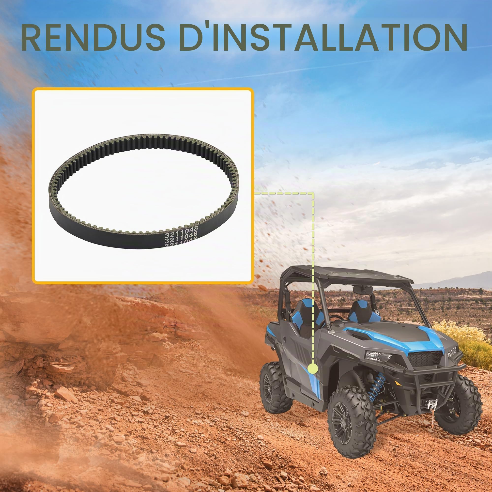 GOOFIT Courroie de Transmission Moto Remplacement pour 1993-2019 Polaris Ranger 500 RZR 800 Scrambler 400 Trail Boss 250 Spare Parts