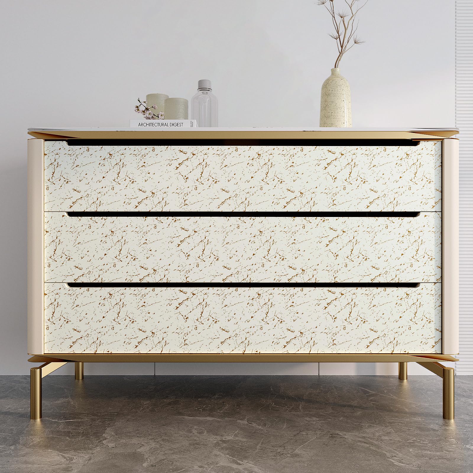 Carta Da Parati Adesiva Effetto Marmo Bianco/Grigio - 40x200 Cm - Impermeabile Per Cucina E Bagno - Foto 2