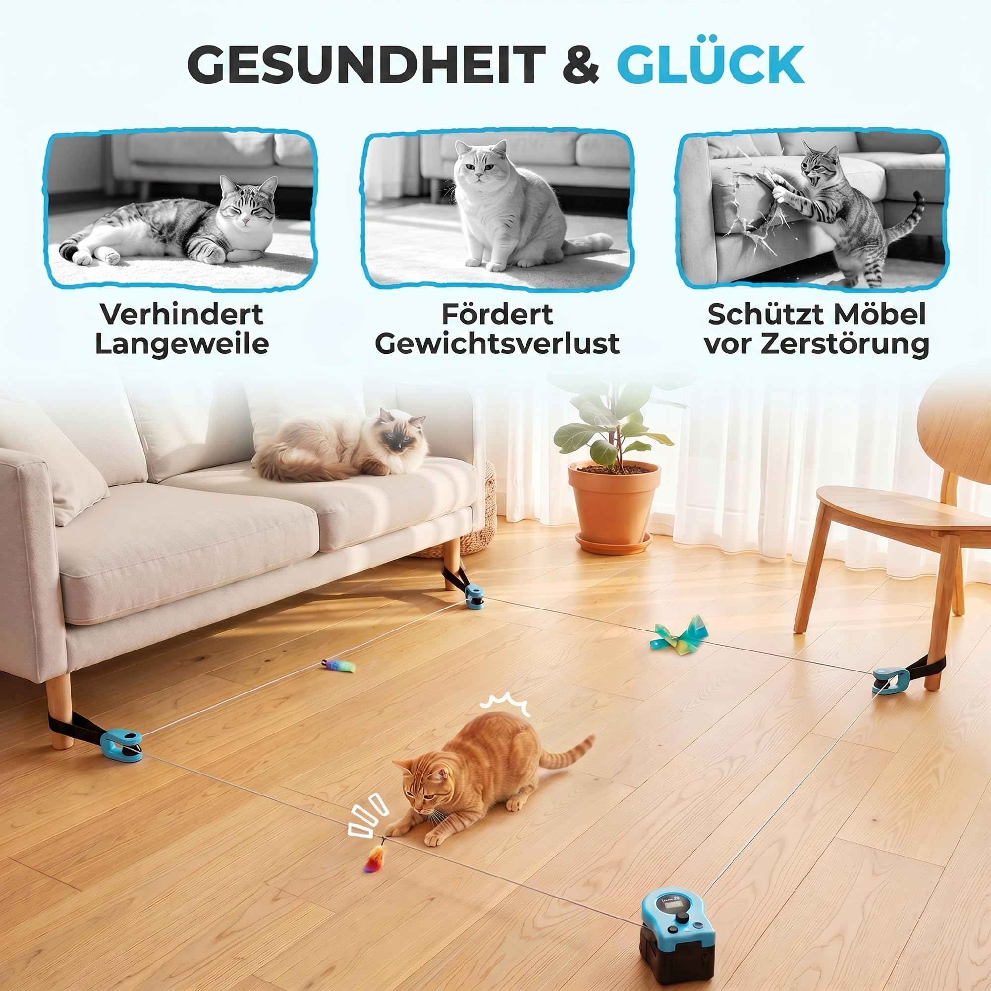 PawHut Juguete interactivo para gatos automático/teledirigido, cinta de correr para gatos autoempleo, juguete de caza de gatos simulado eléctrico con velocidad ajustable senderos ajustables
