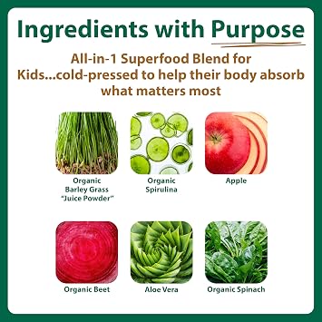 MacroLife Naturals Macrococo Greens Kids Superfood Powder, Chocolate, 7oz | Raw Fruits & Veggies with Barley Grass & Spirulina; Probiotics & Enzymes; Gluten & Dairy Free; Rich Cocoa Taste Kids Love