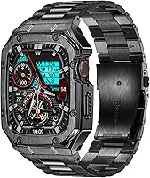 Vista 8 de Correa con Funda Compatible con Apple Watch Series 6 5 4 SE 3 2 1 44mm 42mm, Correa de Nylon con Funda Resistente de Acero Inoxidable para Correas