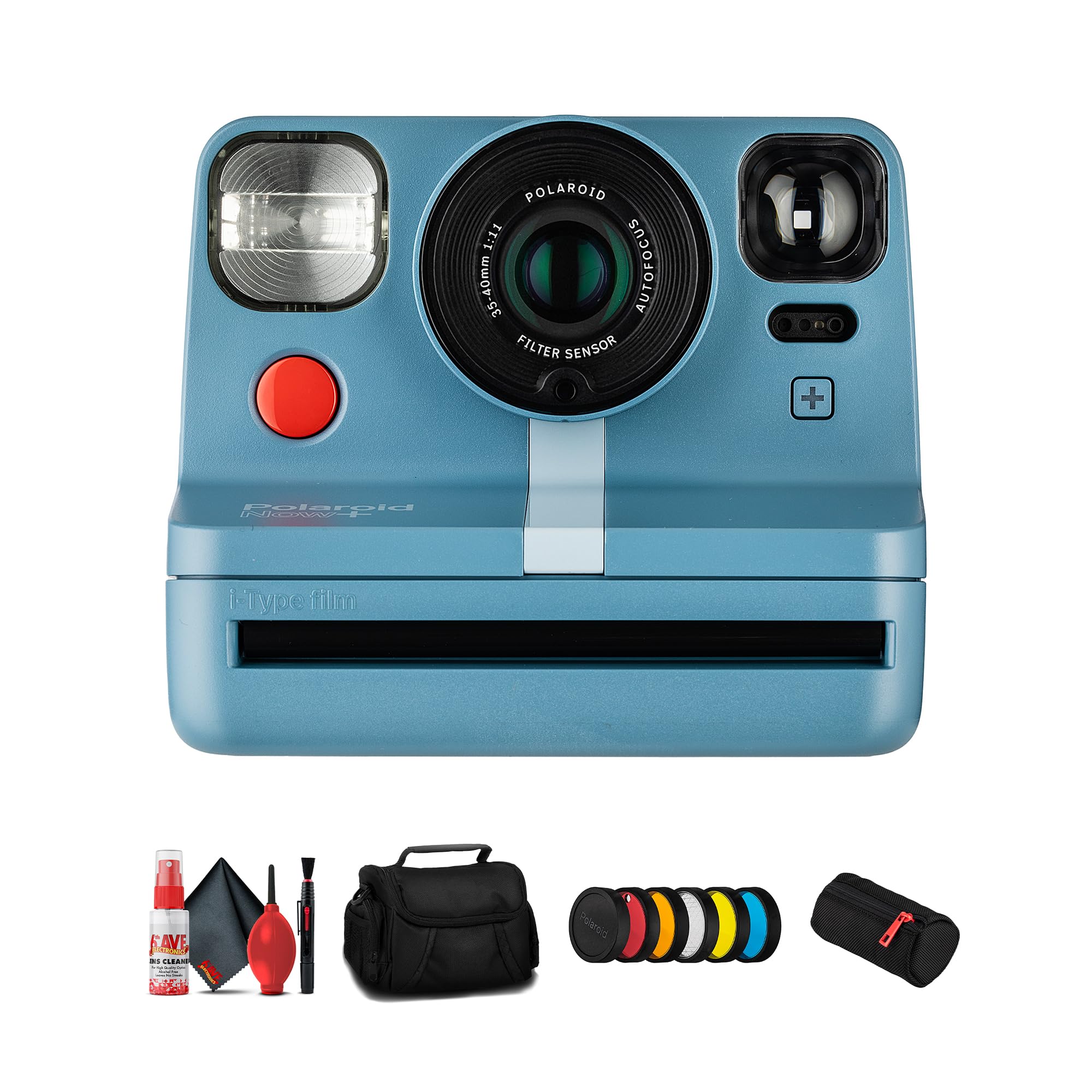 Polaroid Now+ i-Type Instant Camera in Calm Blue (9063) Bundle Including: Case, Multi Colored Filter Set, Neck Strap, Full Cleaning Kit-image-30