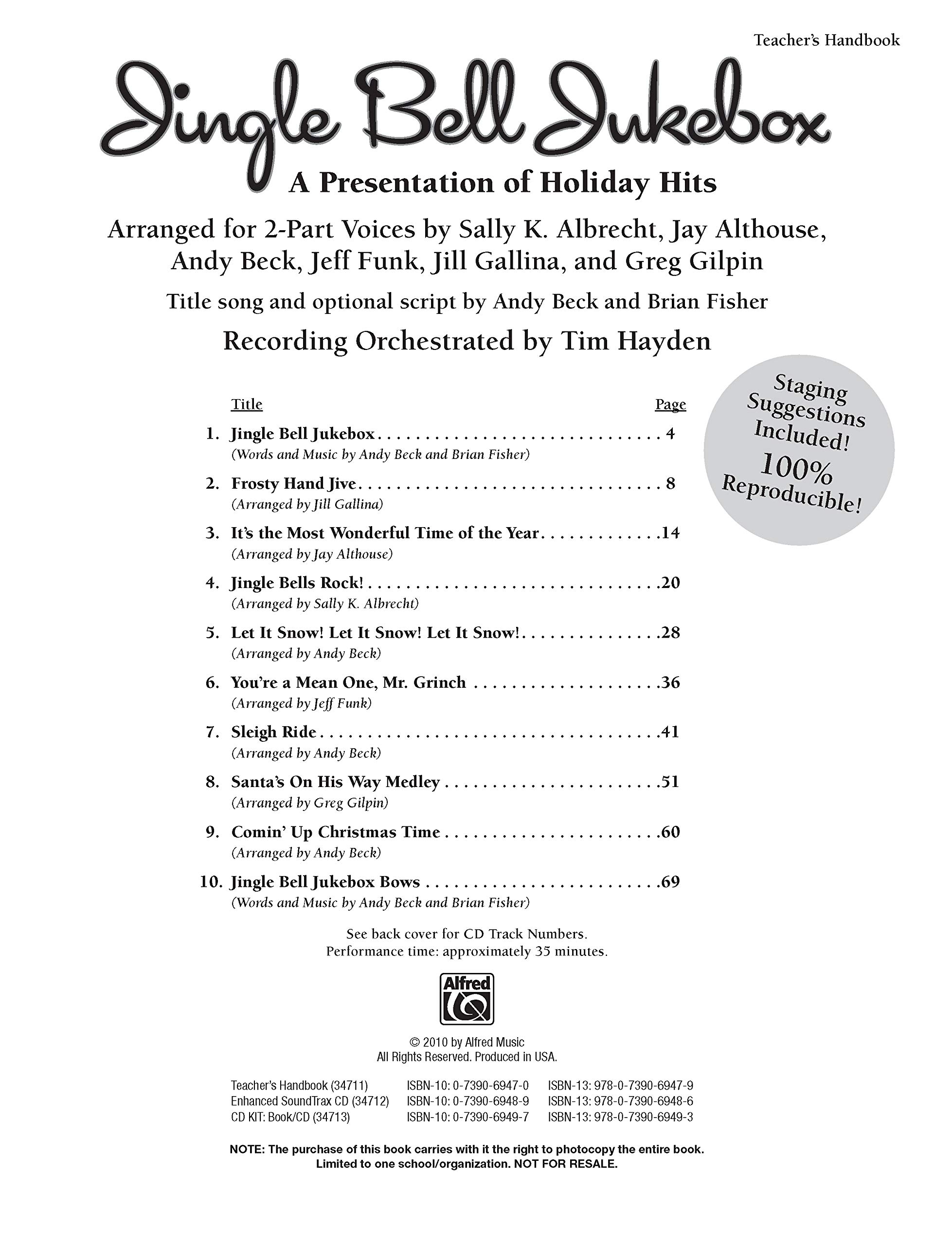 Jingle Bell Jukebox: A Presentation of Holiday Hits Arranged for 2-Part Voices (Kit), Book & CD (Book Is 100% Reproducible)