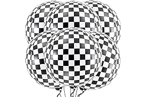 Checkered Flag Party Supplies: KatchOn's Black and White Checkered Balloons