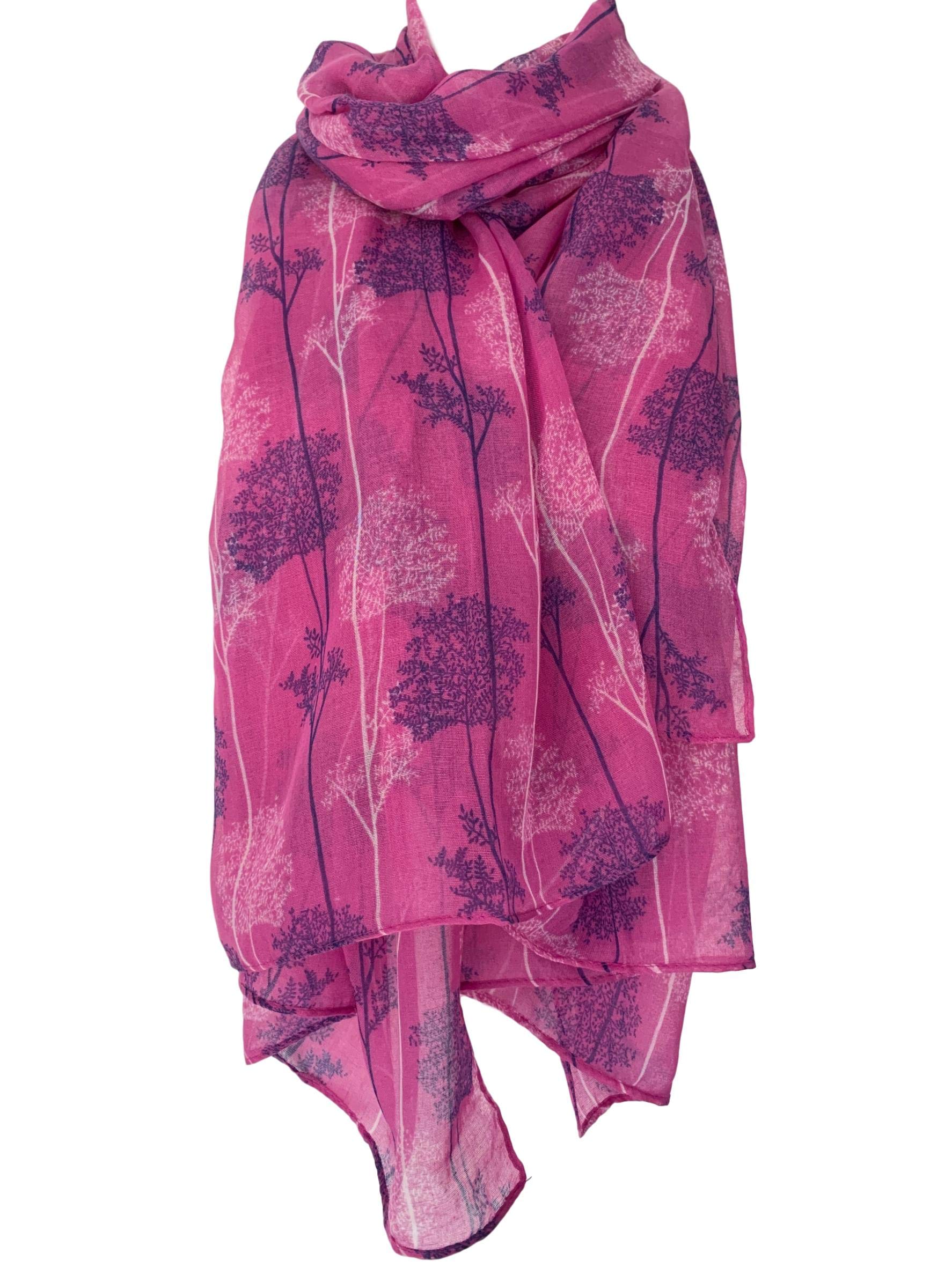 Purple Possum Women's Pink Purple Possum® Scarf Tree Print Wrap Large Shawl Trees Floral Sarong (Pink)