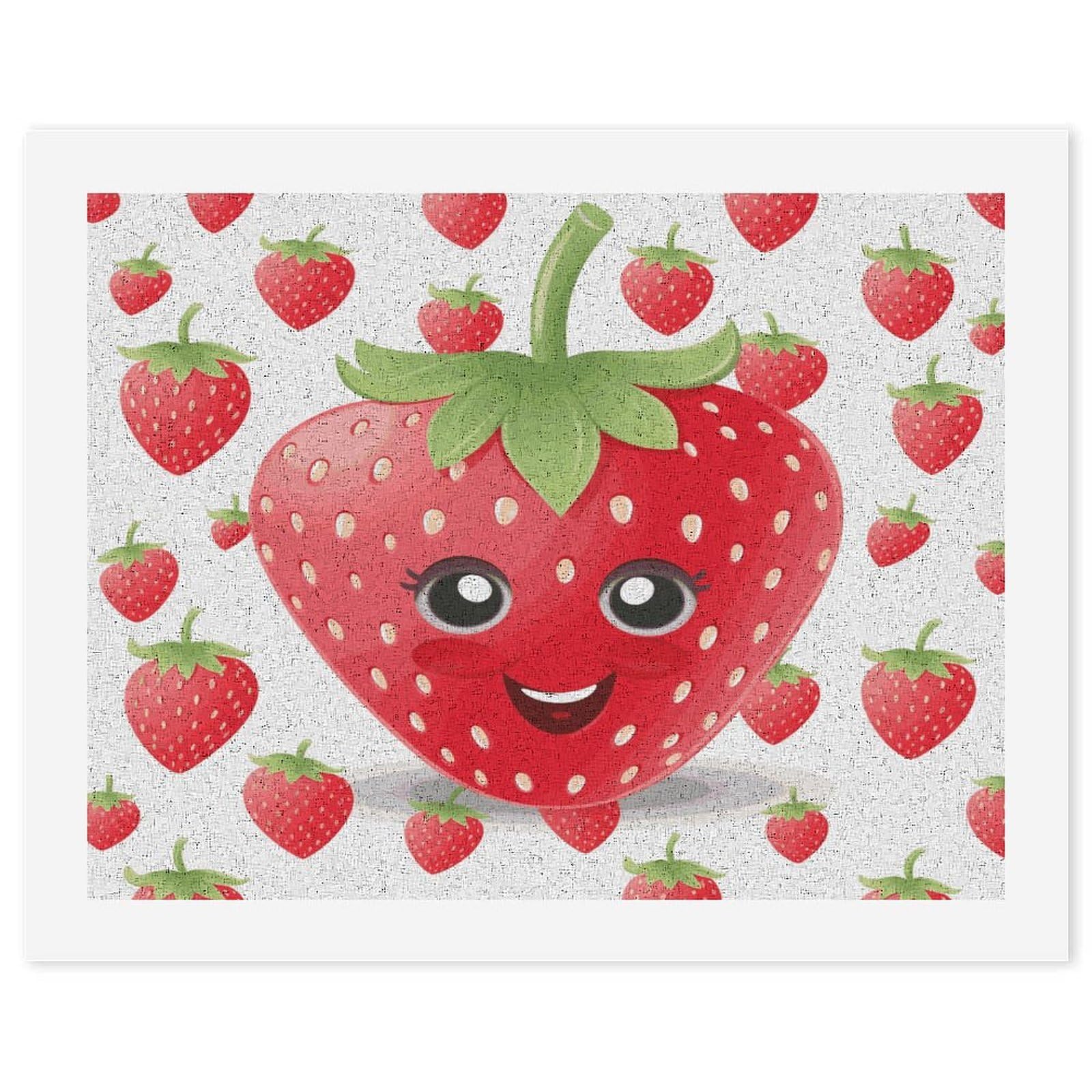 MUSM DIY Digital Painting Strawberry Paint by Numbers Kit for Adults Canvas Digital Oil Painting Kit for Beginners Easy Paintings by Numbers for Home Wall Decoration