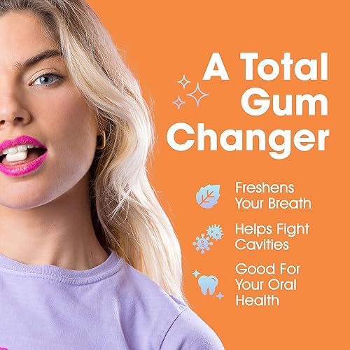 Miniatura 4 de Happy ppl Goma de mascar, paquete de goma de mascar natural, goma de xilitol con beneficios para el cuidado bucal, goma de mascar a base de plantas,