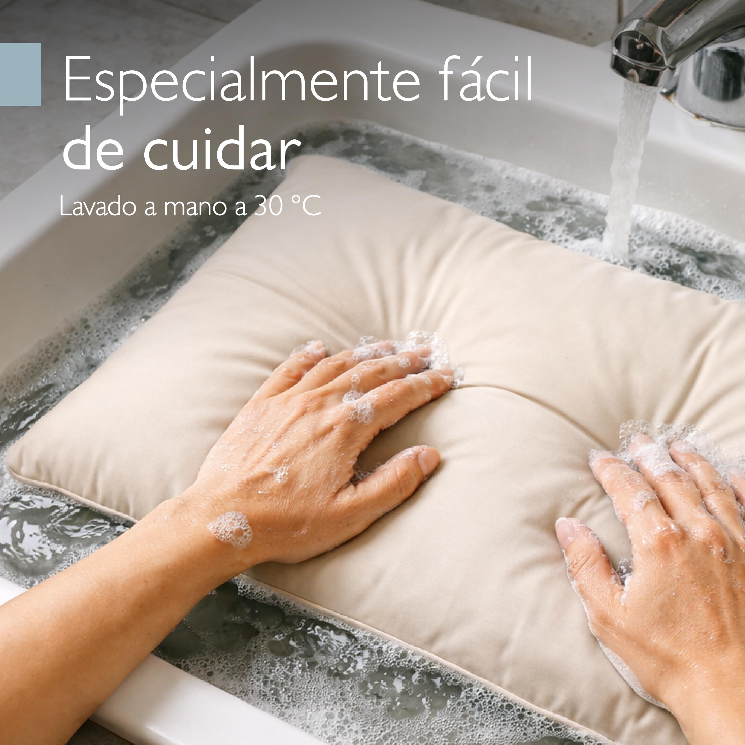 Beautissu Cojín para Muebles de jardín o Mimbre - Acolchado Lounge de sillas de Exterior Resistente al Agua - 50x50x10 cm - Natural