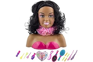 Liberty Imports African American Black Makeup and Hair Styling Doll Head Toy...