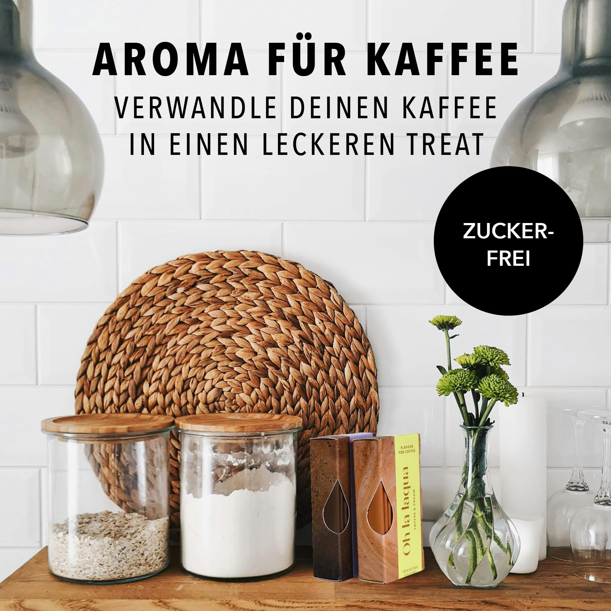 Oh la laqua - Coffee Delights - Natürliches Aroma für Kaffee - Ohne Zucker - Ohne Süßstoff - Für 60 Tassen leicht aromatisierten Kaffee
