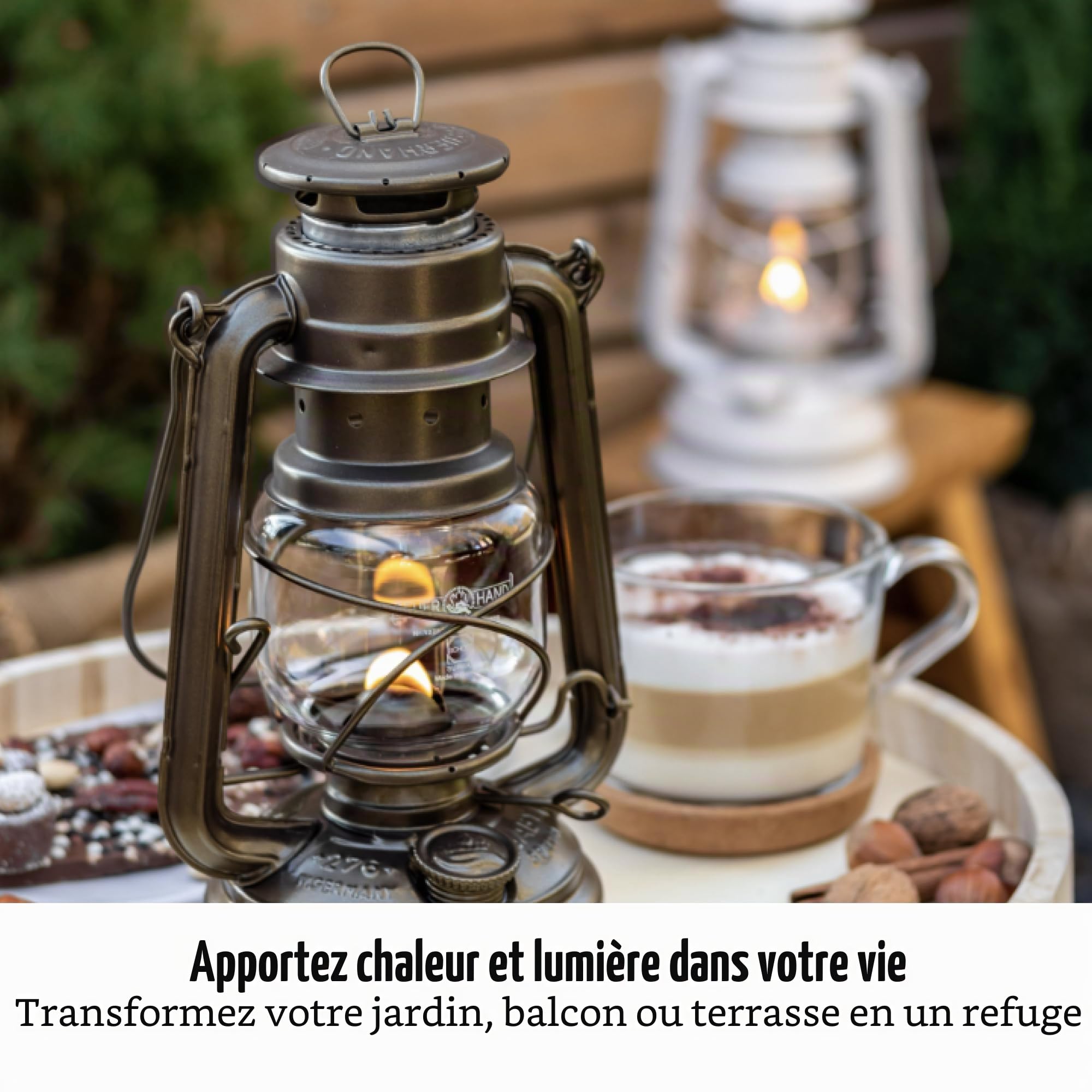 Feuerhand 8219645 Lampe tempête Acier Vert