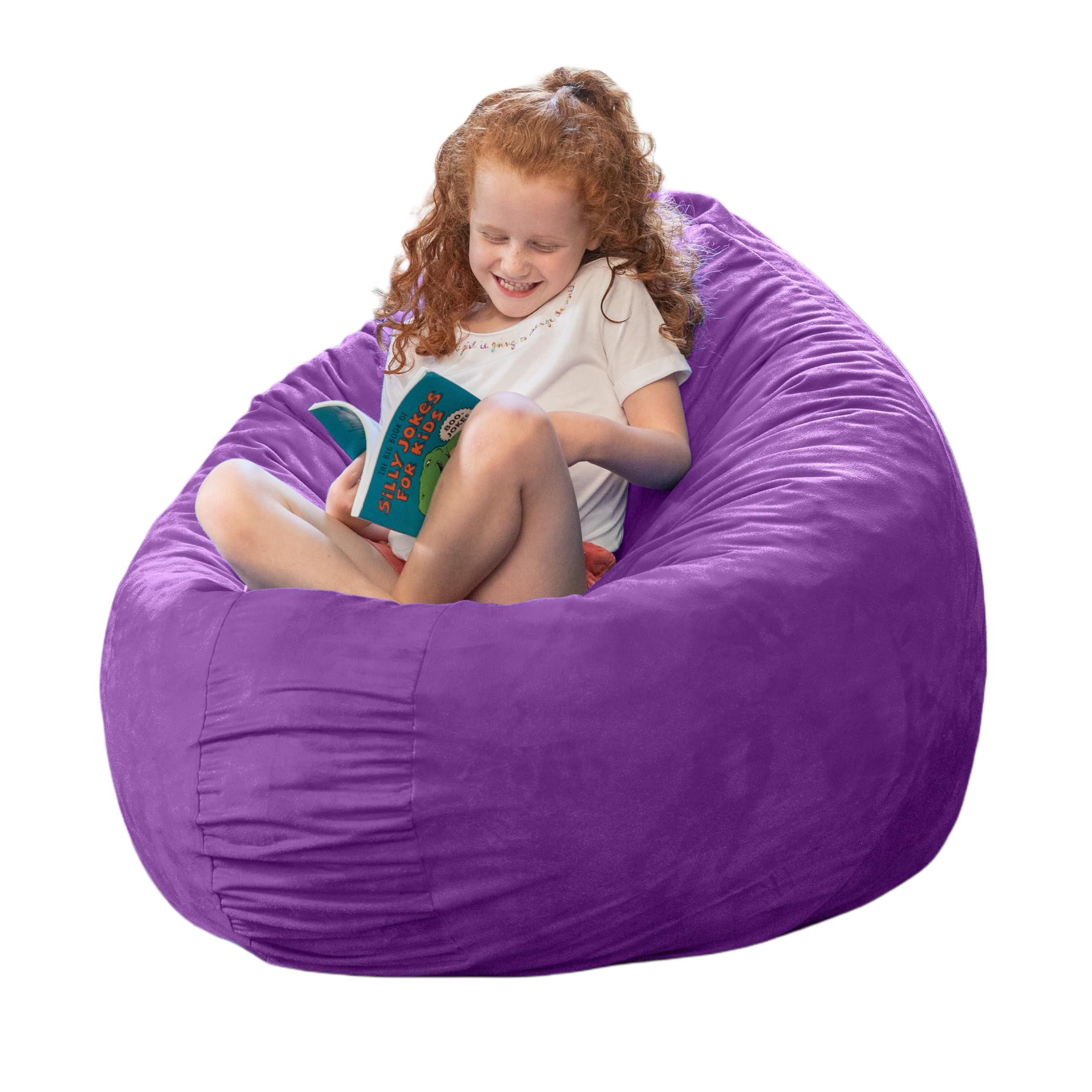 Jaxx Cocoon 4 Foot Bean Bag Chair and Crash Pad, Grape