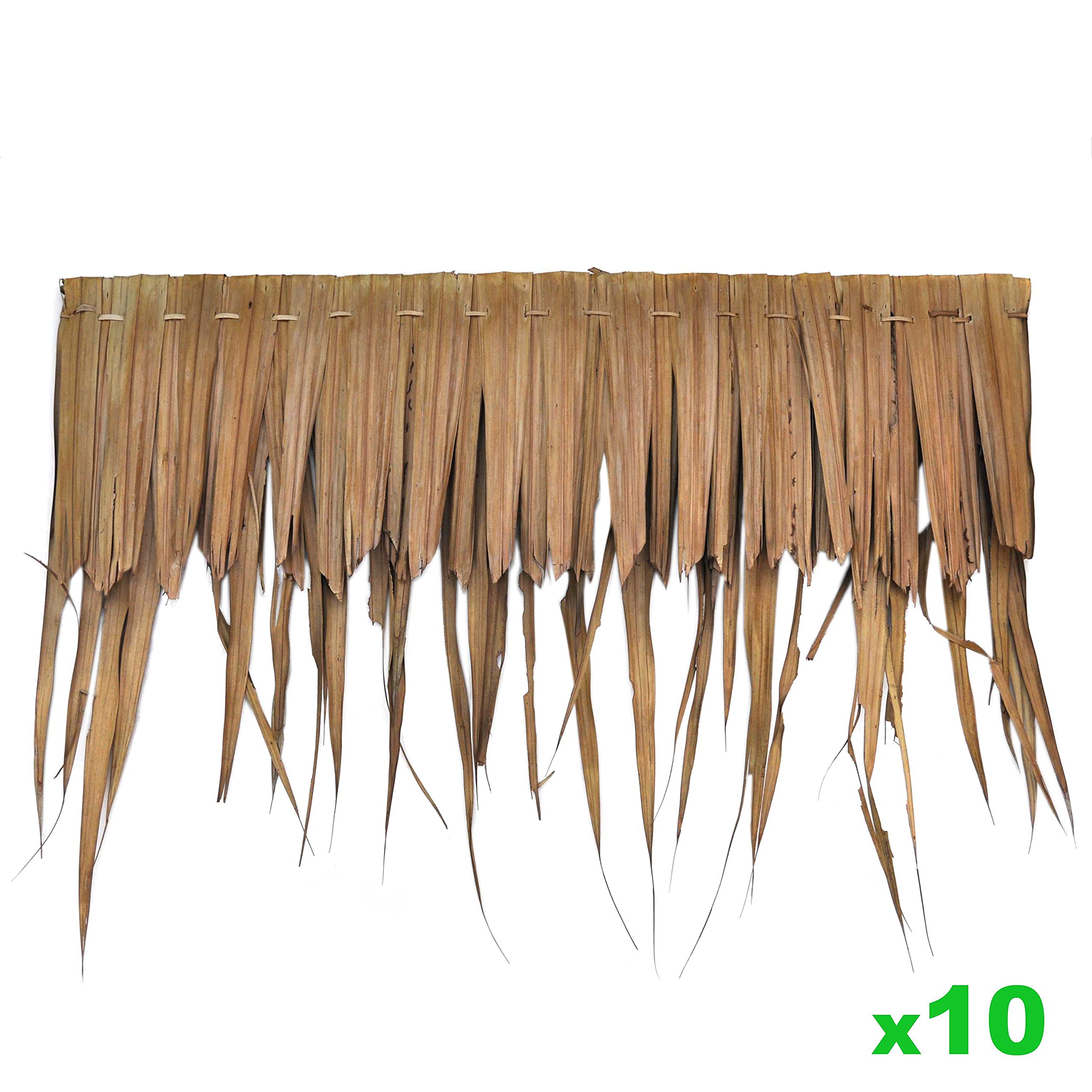 Palmdach Paneele Palmschindel Palmenblätter | Nachhaltiges Naturmaterial | Wetterfest Regendicht und Langlebig | Innen- und Außenbereich | ca. 118-120 cm | 10 Stück