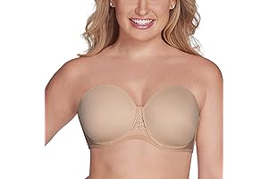 Exceptional Support and Allure: Vanity Fair's Strapless Push-Up Bra for Plus-Size Figures