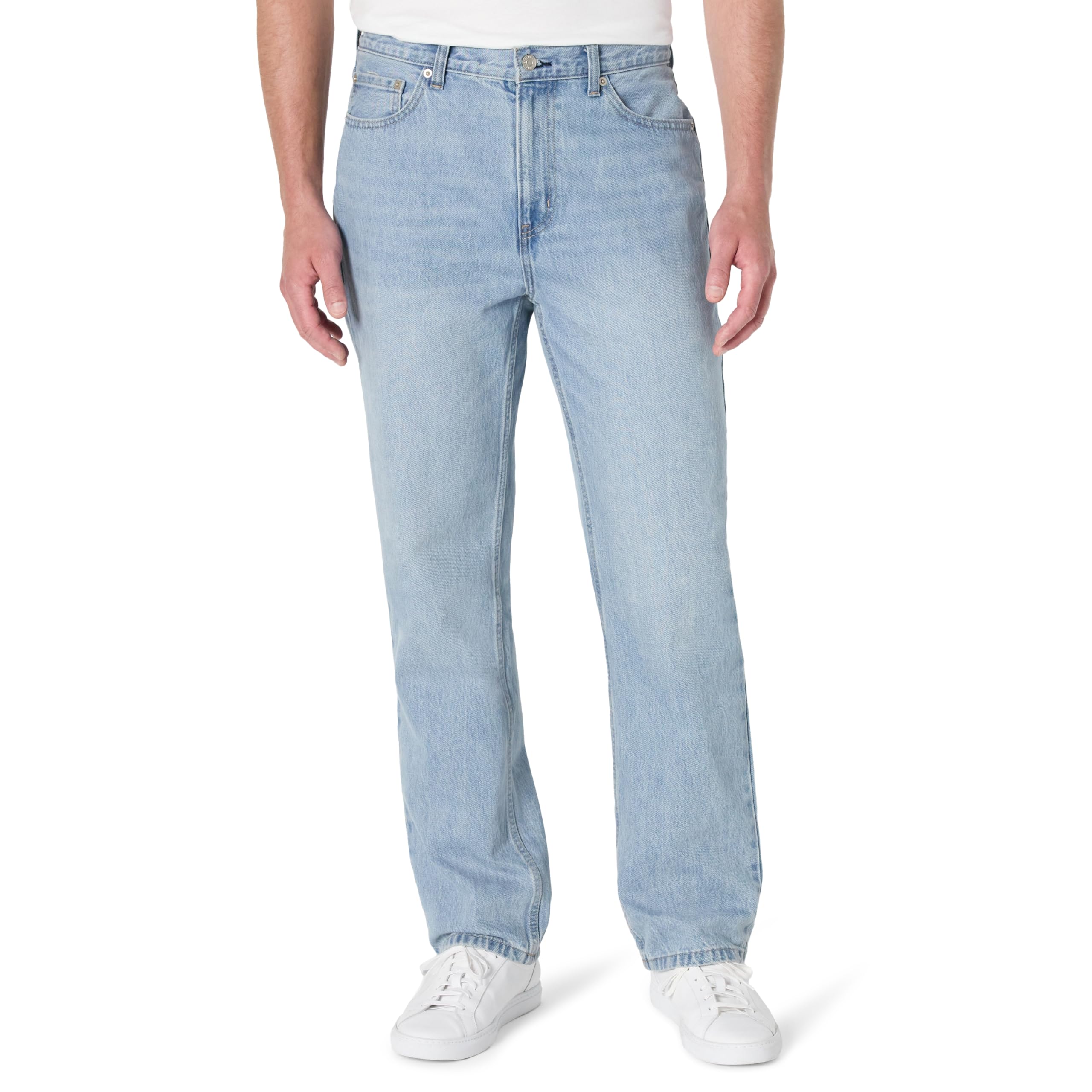 Amazon Essentials Men's Relaxed-Fit Jeans, Vintage Blue, 33W / 28L