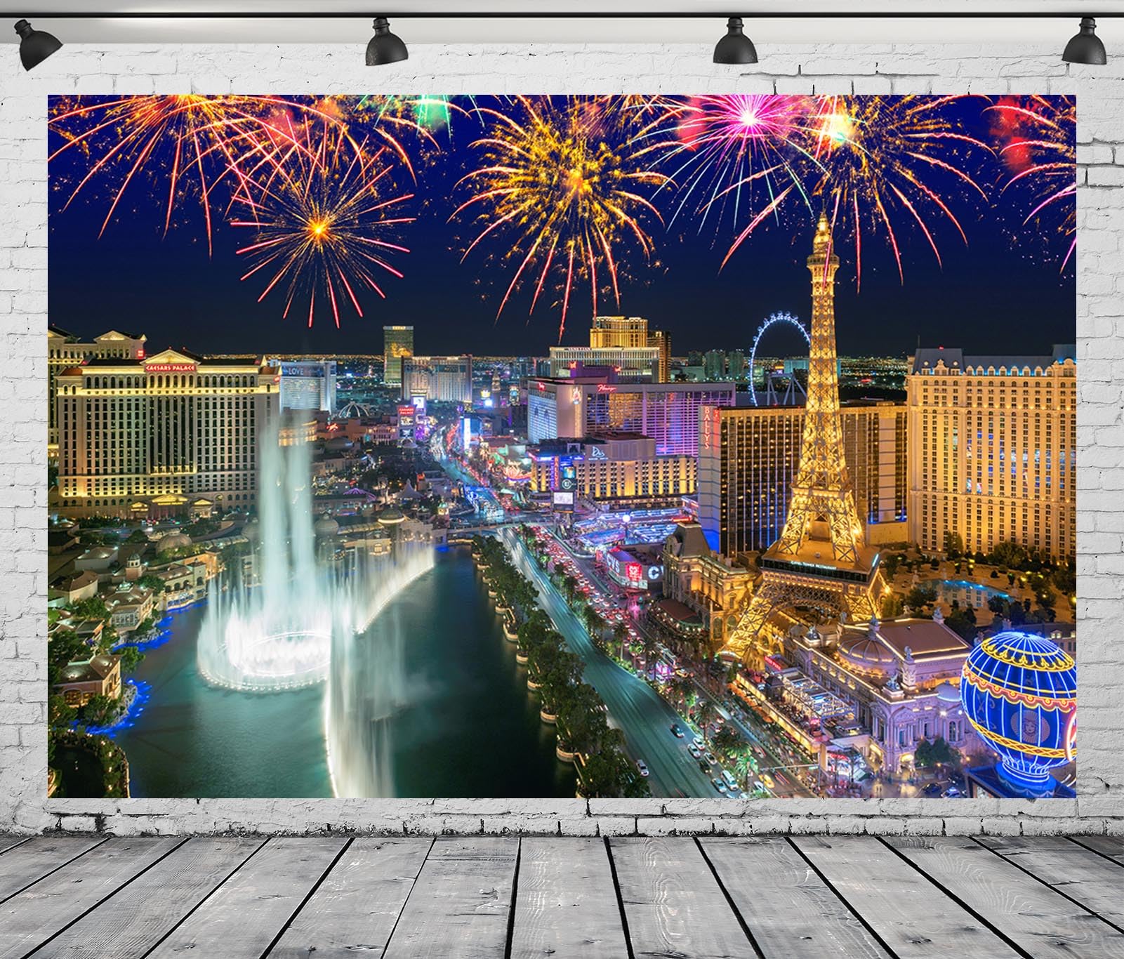 Avezano Las Vegas Night City Photography Backdrop 5x3ft Fabulous Casino Poker Movie Background For Photo Studio Dress Up Birthday Prom Decoration Supplies