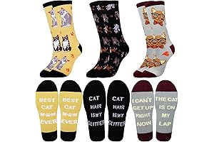 Jeasona Womens Funny Socks Plant Cat Nurse Gifts for Women Mom