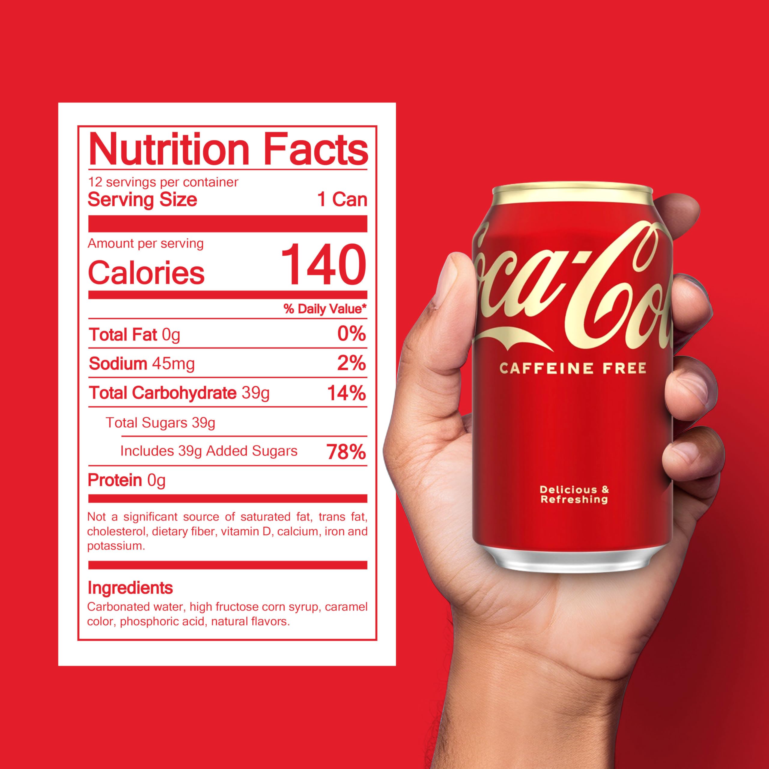 Caffeine Free Coca-Cola, 12 fl oz, 12 Pack
