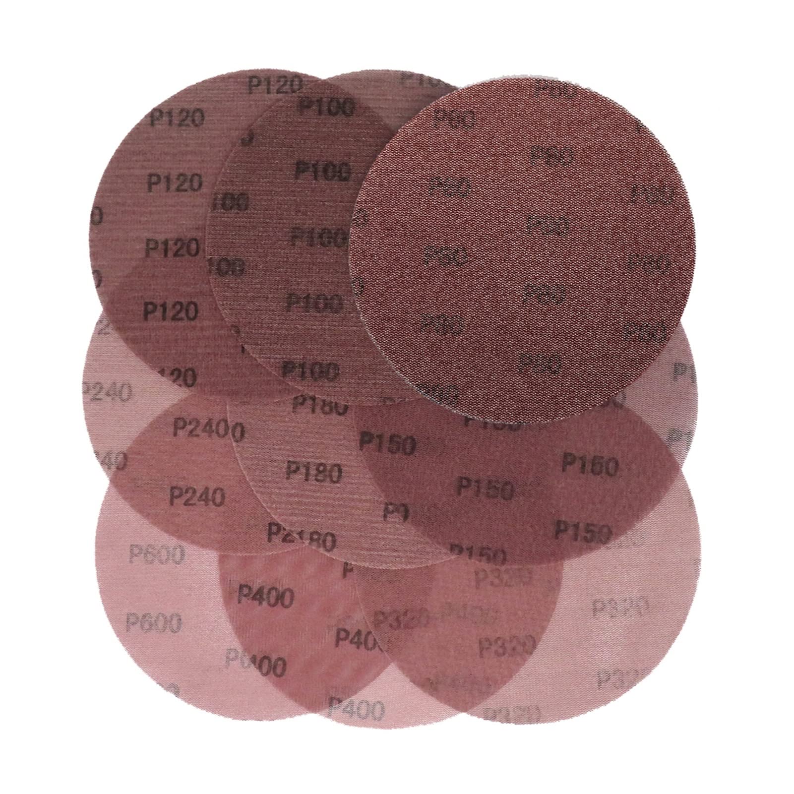 Papel de lija abrasivo ZSBLXHHJD 9 "Rueda de malla 220mm Papel de lija Alumina 80-600 Grit Shackle Dust Free for pintura automática Finishing Drywall Sander (Color : 400 Grit, Model : 5 Pcs)