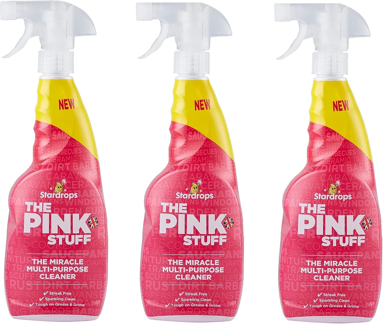 Pink stuff The Miracle Multi-Purpose Cleaner 750ml Spray WHIGT, 26 Fl Oz (3)