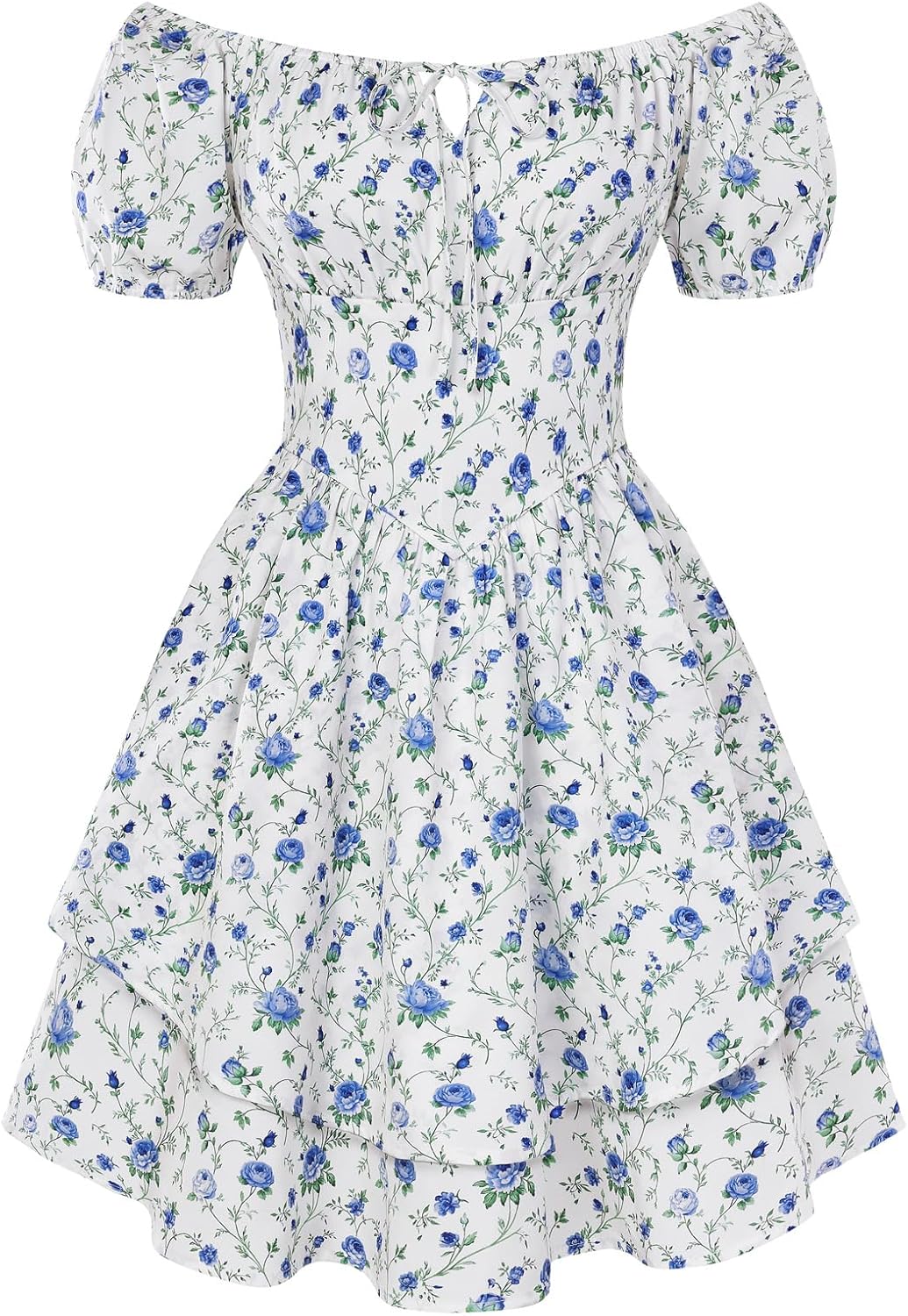 Scarlet Darkness Floral Corset Dress Summer Dresses for Women Girls 2026 Short Milkmaid Sundress with Pocket