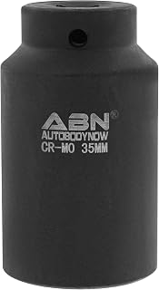 ABN Axle Nut Socket, 35mm, 1/2in Drive, 6 Point – Universal for All Vehicle 6pt Installation, Removal, Repair