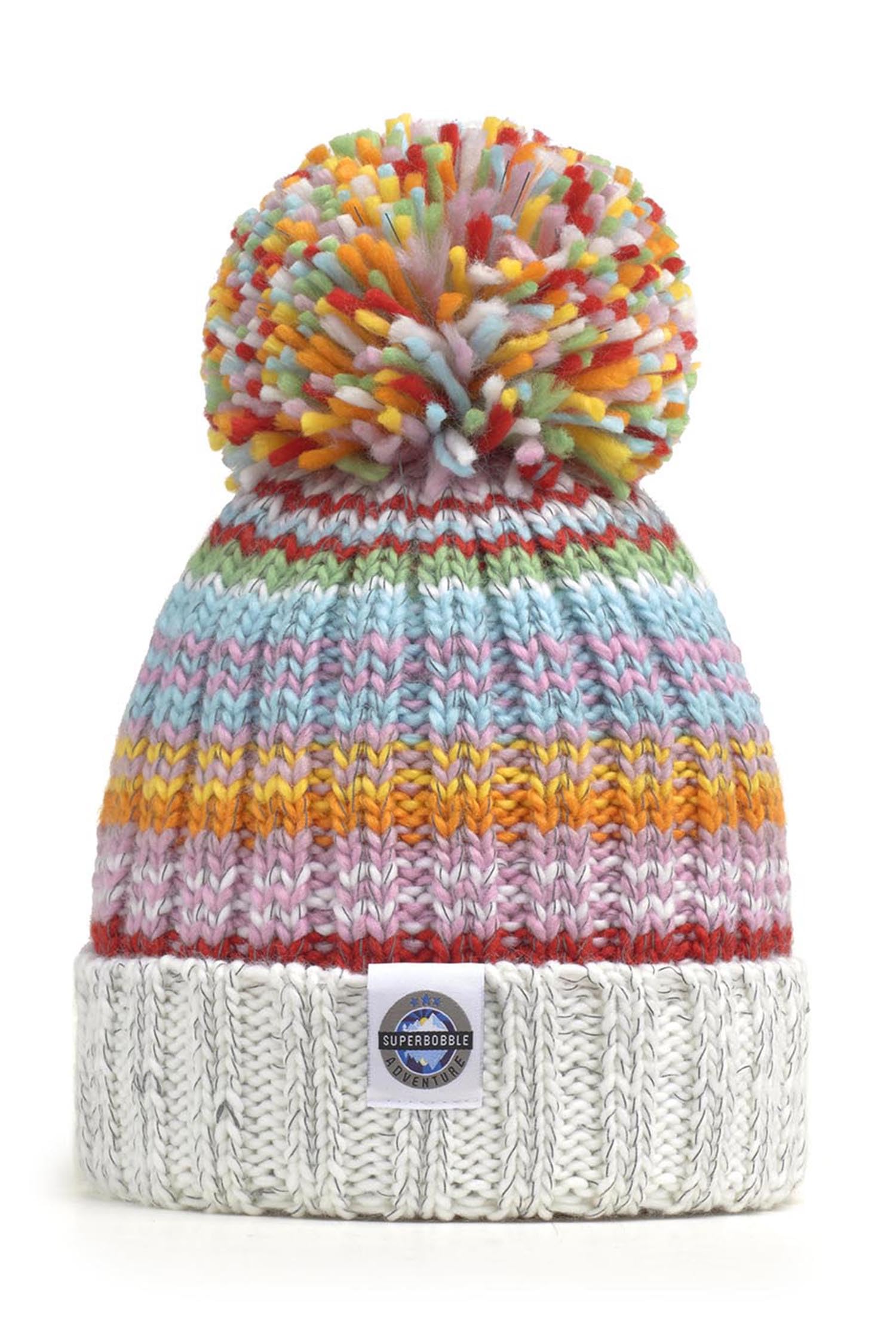 Superbobble Reflective Kids Rib Knit Bobble HatAurora from B&Q