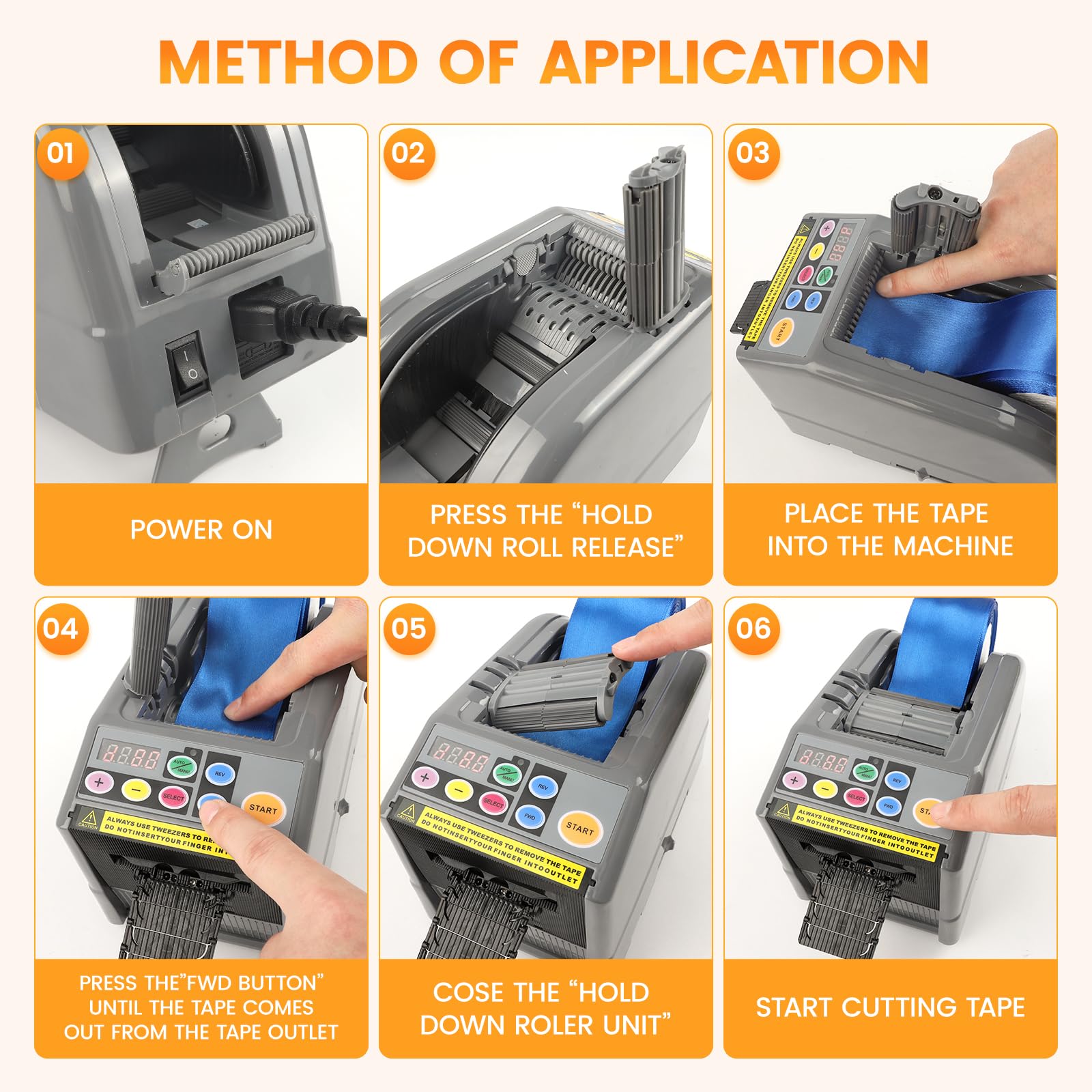 Ribbon Cutting Machine, Automatic Tape Dispenser, 999mm Precision Cut, Ideal for Shipping, Schools, Restaurants, Business & Home