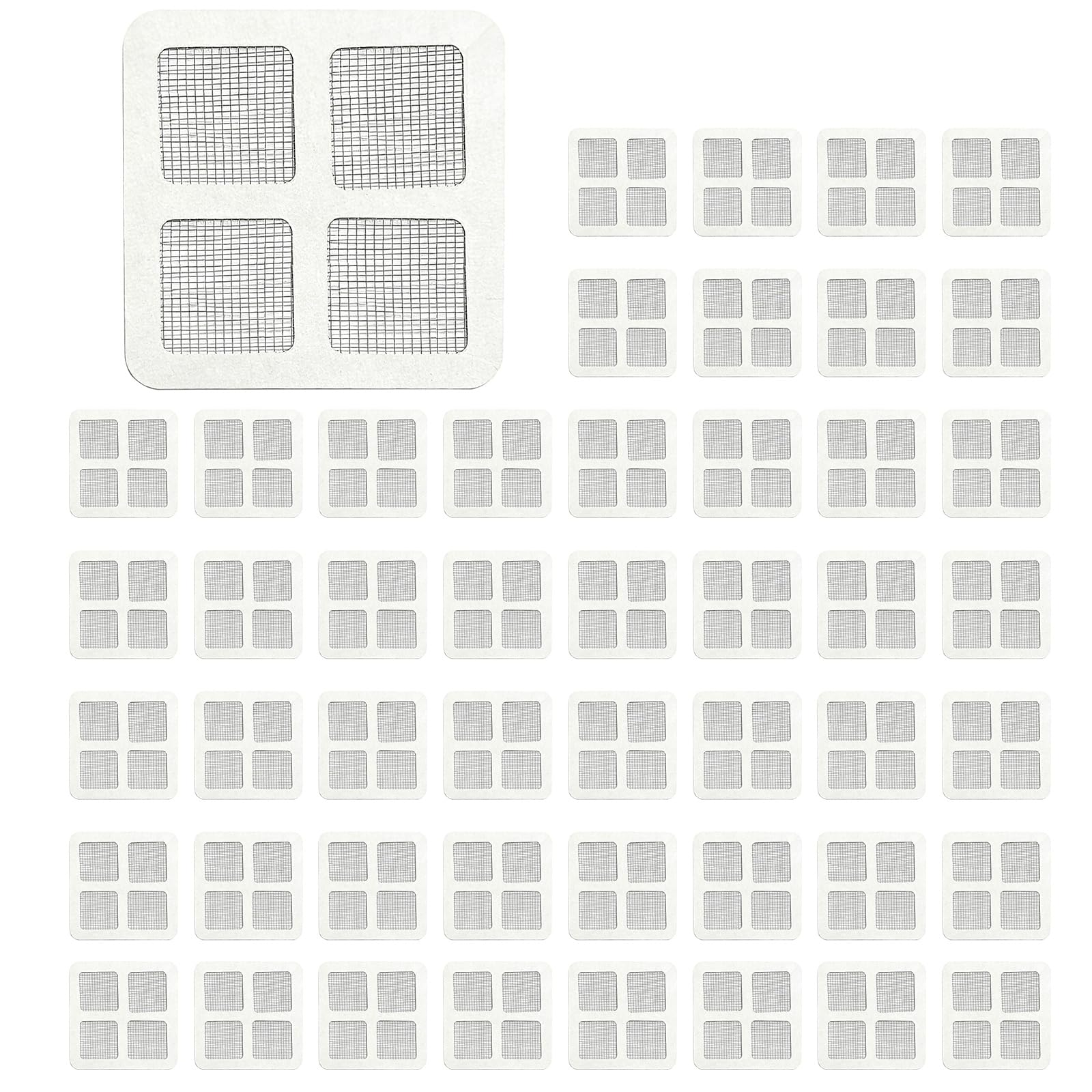 Hair and Debris Catcher Drain Stickers 10 / 50Pcs NonWoven Strainer Cover for Shower Sink Clean and Odors Control Cover