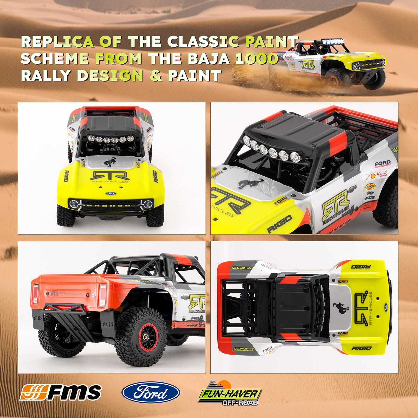 FMS EAZYRC BRONX 1/18 RTR フォードブロンコ RC Amazon.com: EAZYRC FMS 1/18 RC Truck FSC18 Ford Bronco, Officially